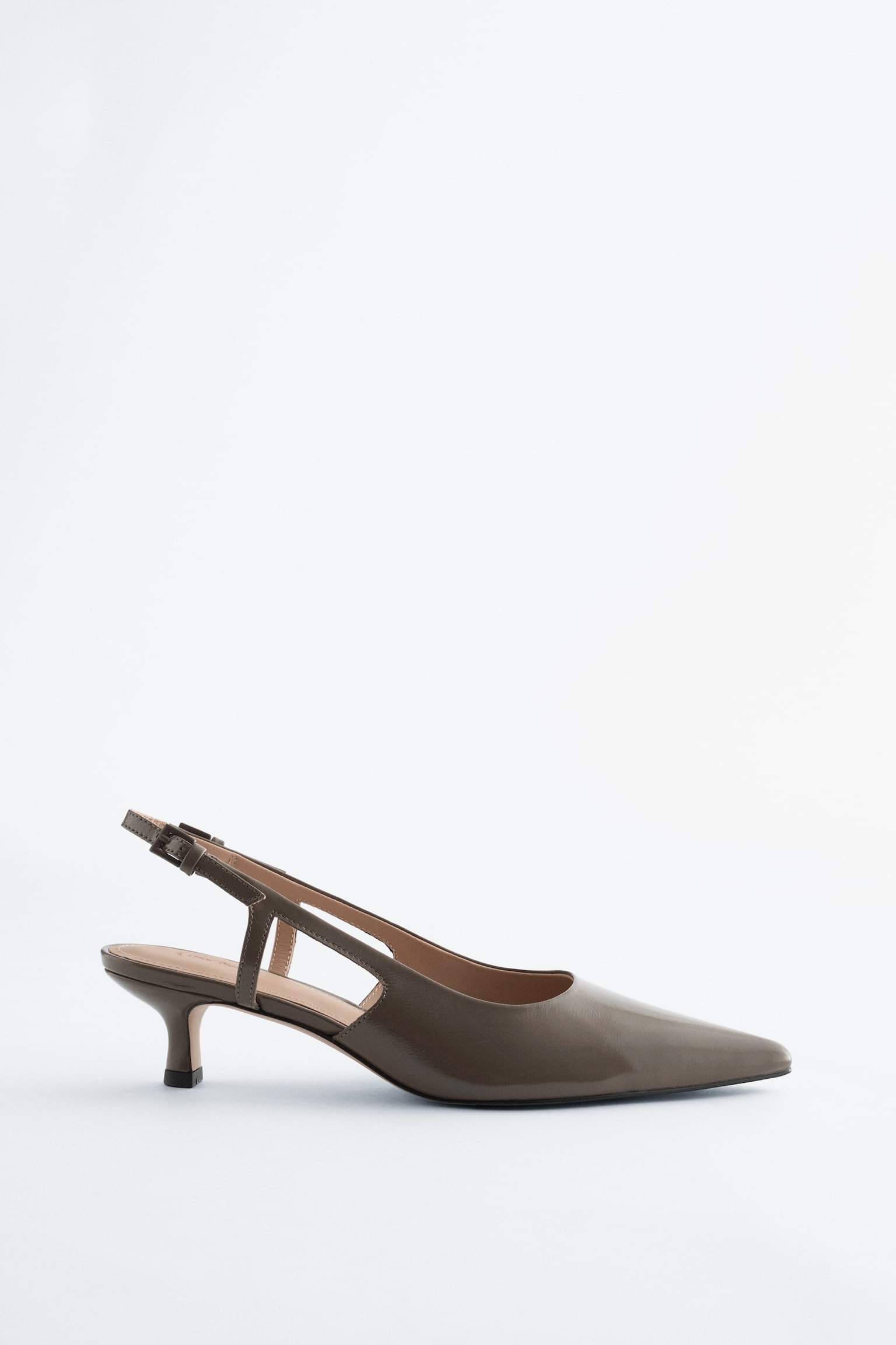 Décolleté slingback in vernice - Grigio scuro/Nero - 4