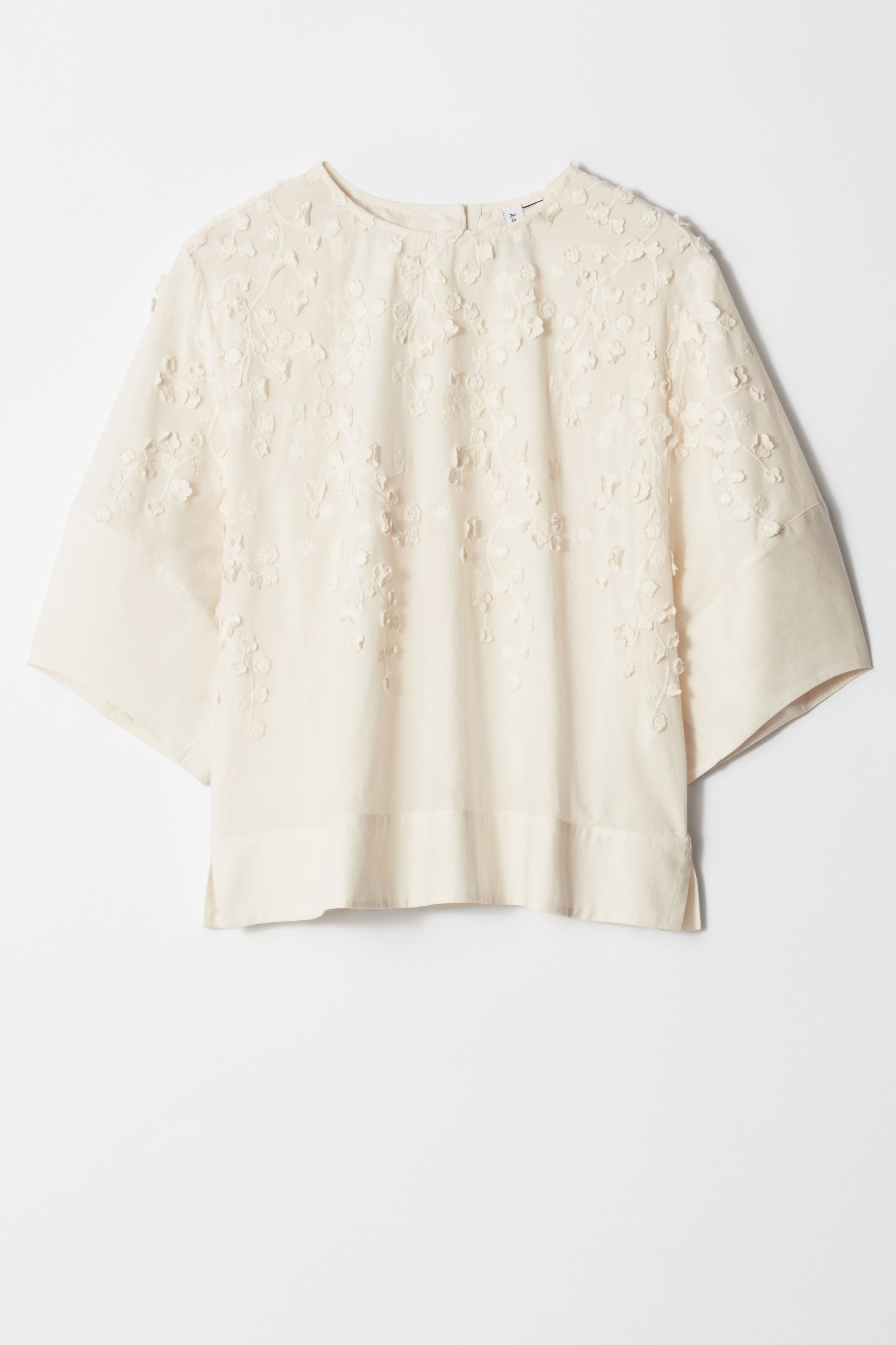 Blusa ricamata - Crema