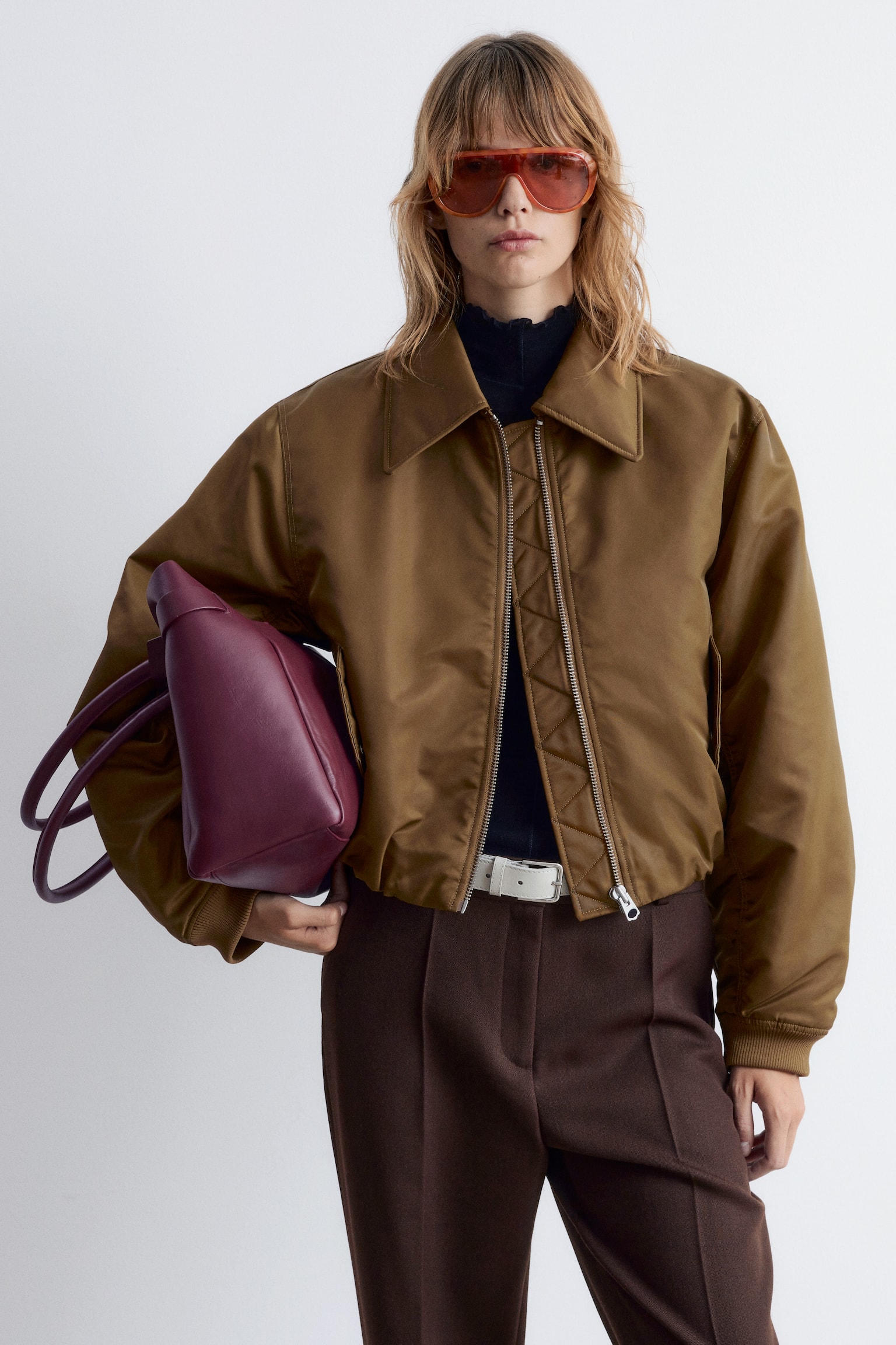 Cropped bomberjack - Kakibruin - 3