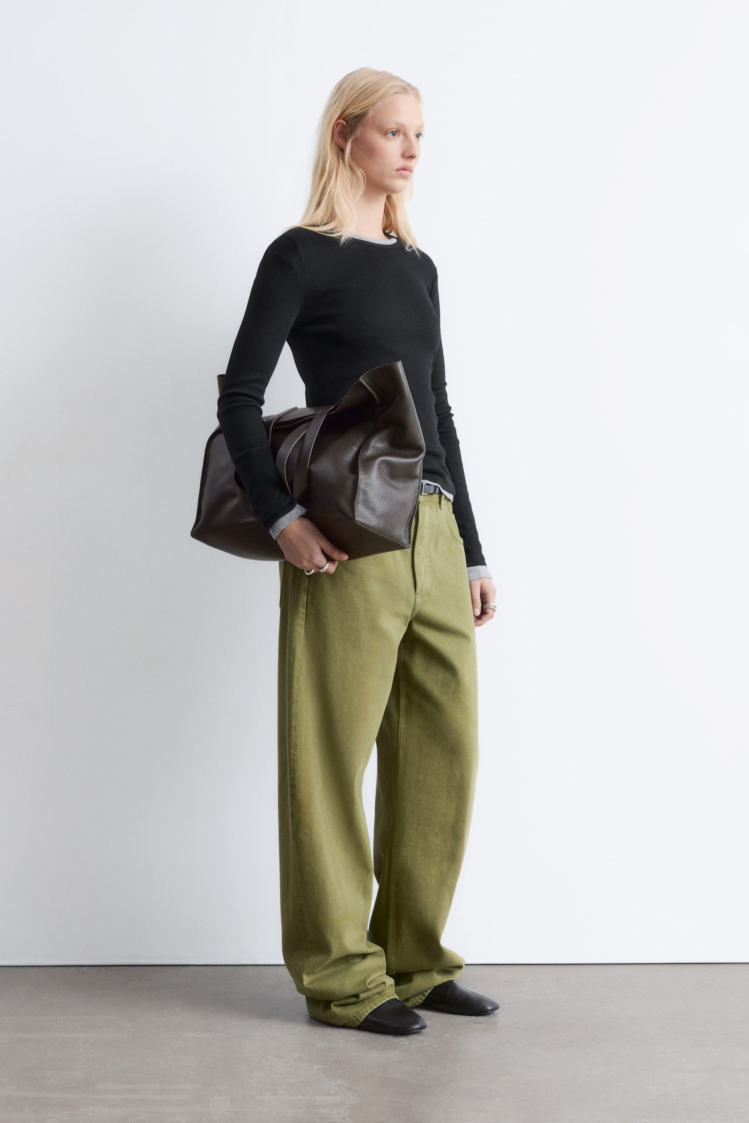 Haut côtelé à manches longues - Black/Marron foncé/Rayures beiges/noires/Blanc/Rayures brunes et blanches/Gris clair/Vert foncé - 4