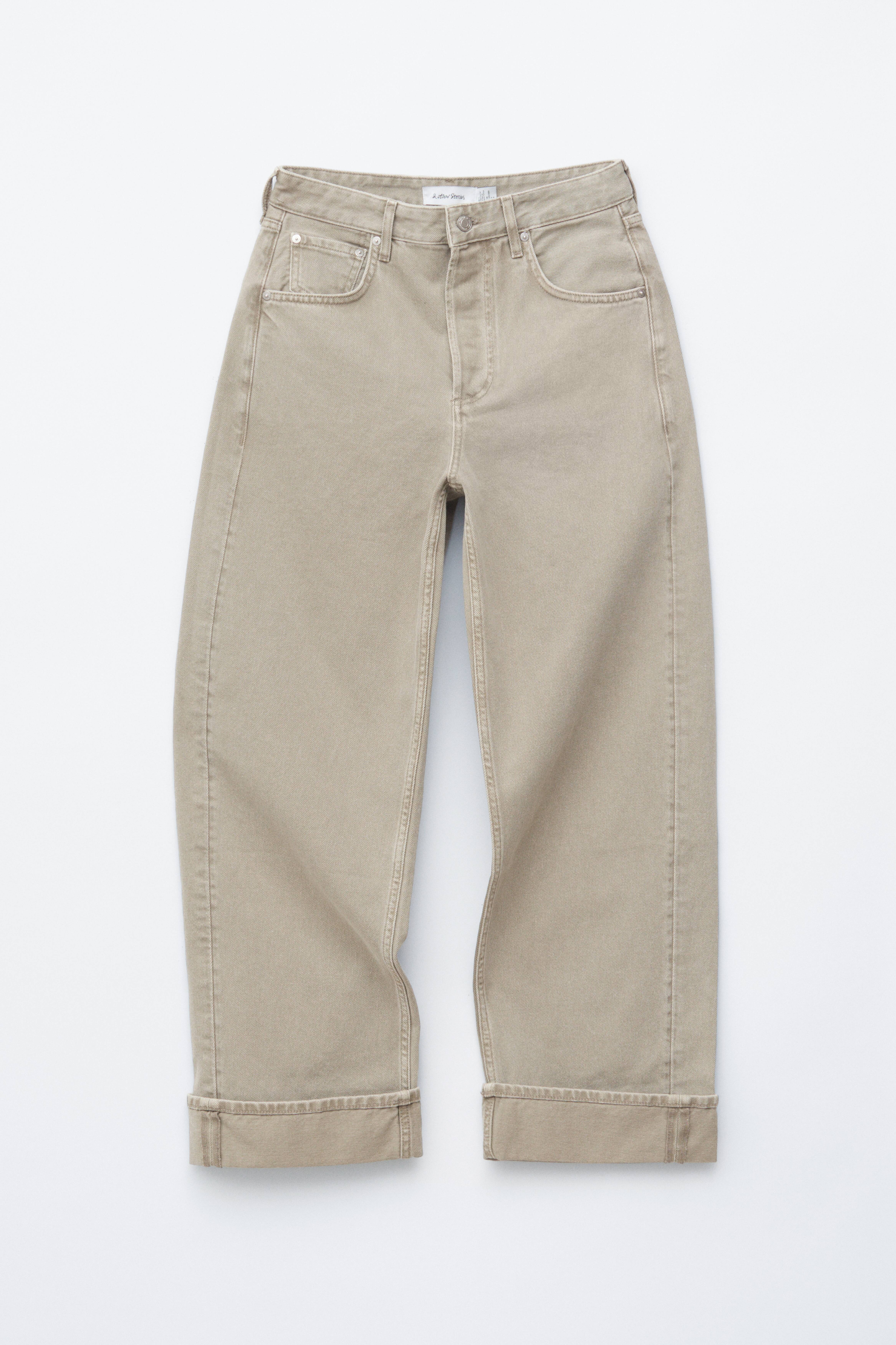Jeans met gebogen pijpen - Lichtkaki/Donkerblauw/Lichtblauw/Roestbruin/Kakigroen/Middenblauw/Donkerbruin