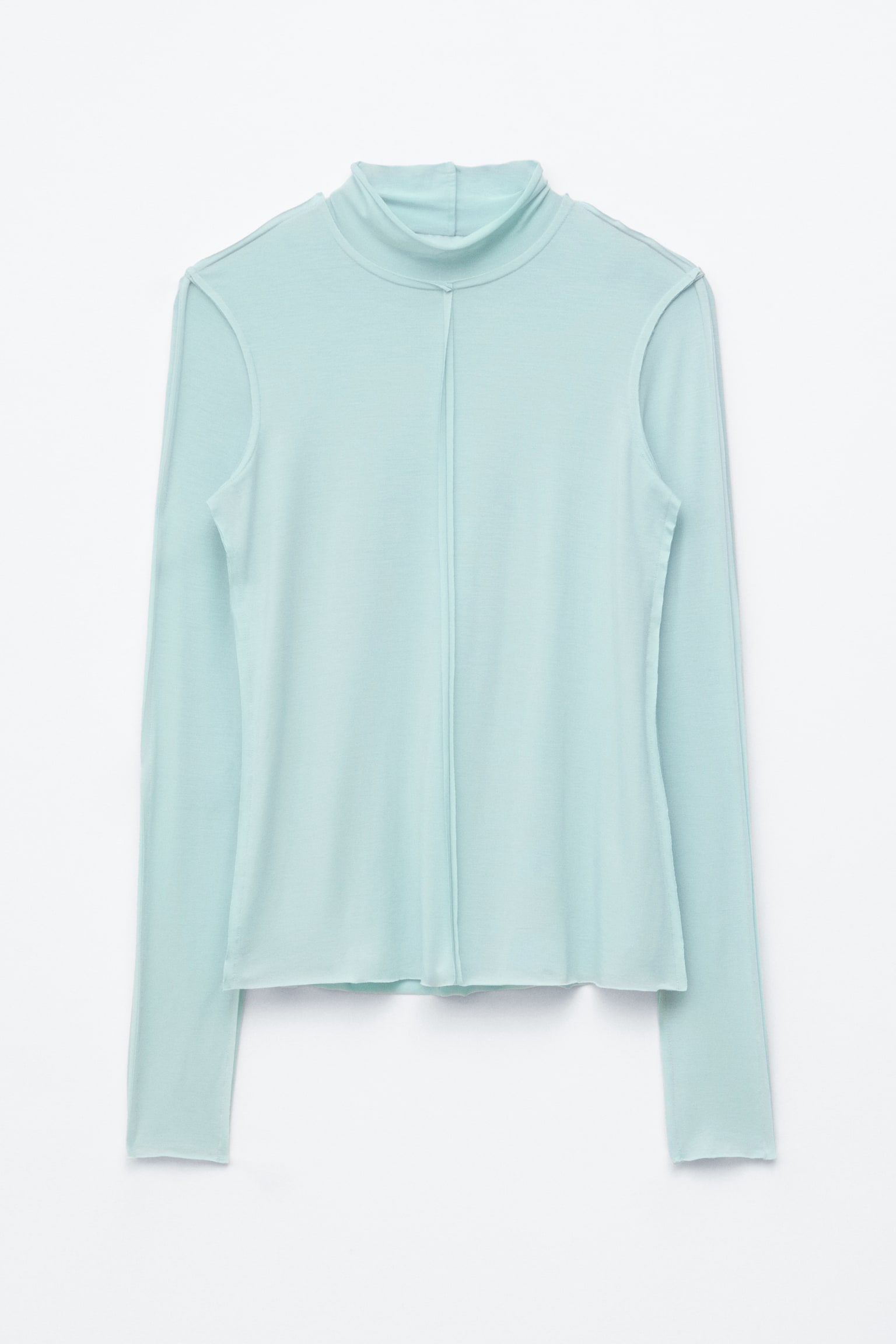 Langärmliges Rollkragen-Oberteil - Türkis/Leuchtendes Blau - 2