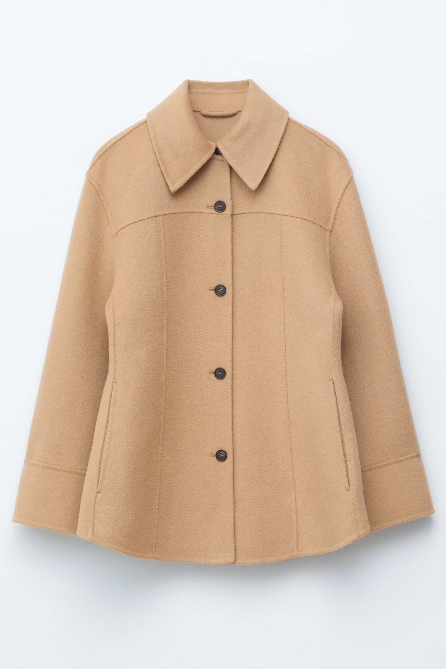 Veste cintrée en laine - Beige/Bleu marine - 2
