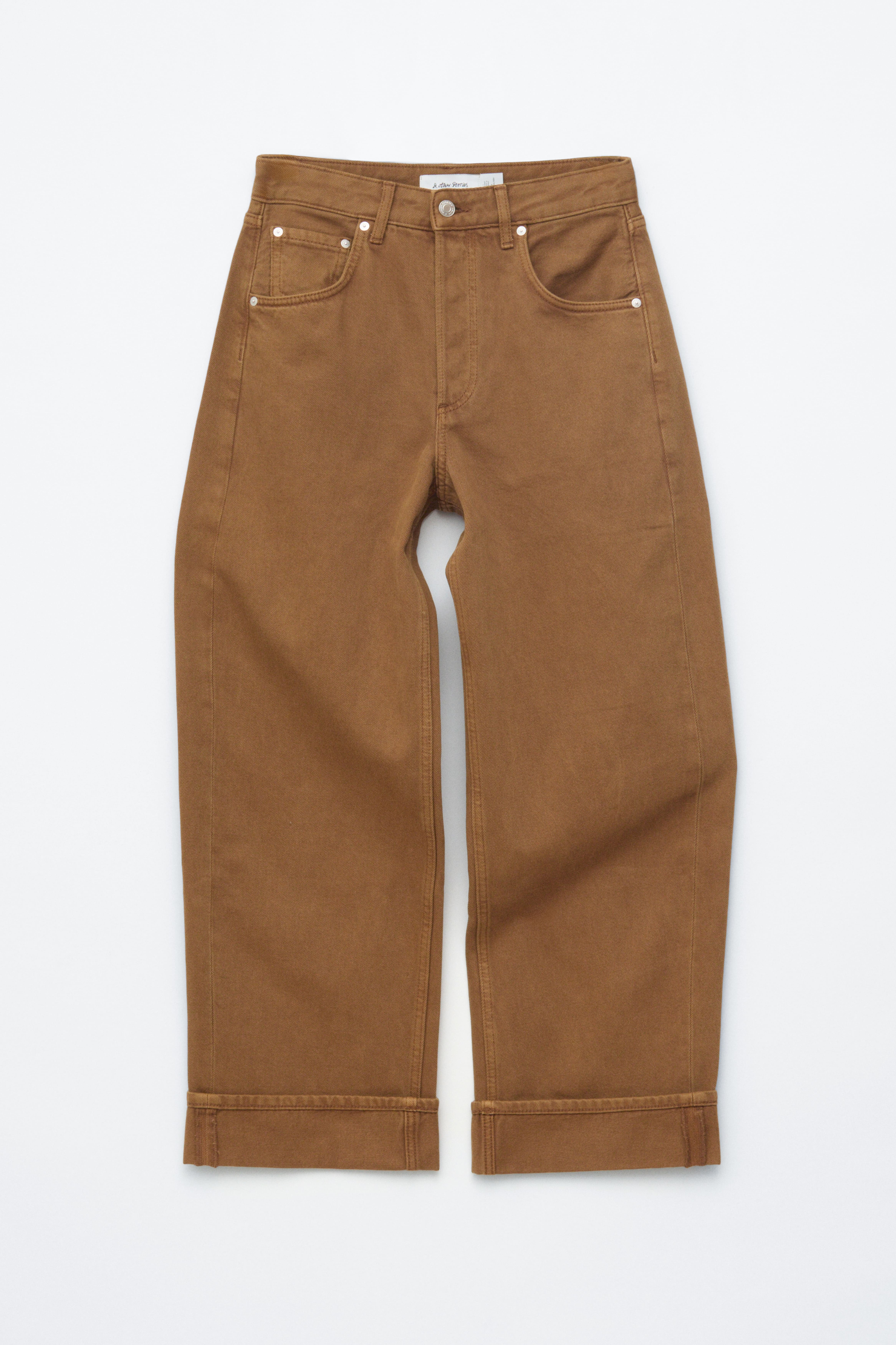 Jeans met gebogen pijpen - Roestbruin/Lichtkaki/Donkerblauw/Lichtblauw/Kakigroen/Middenblauw/Donkerbruin