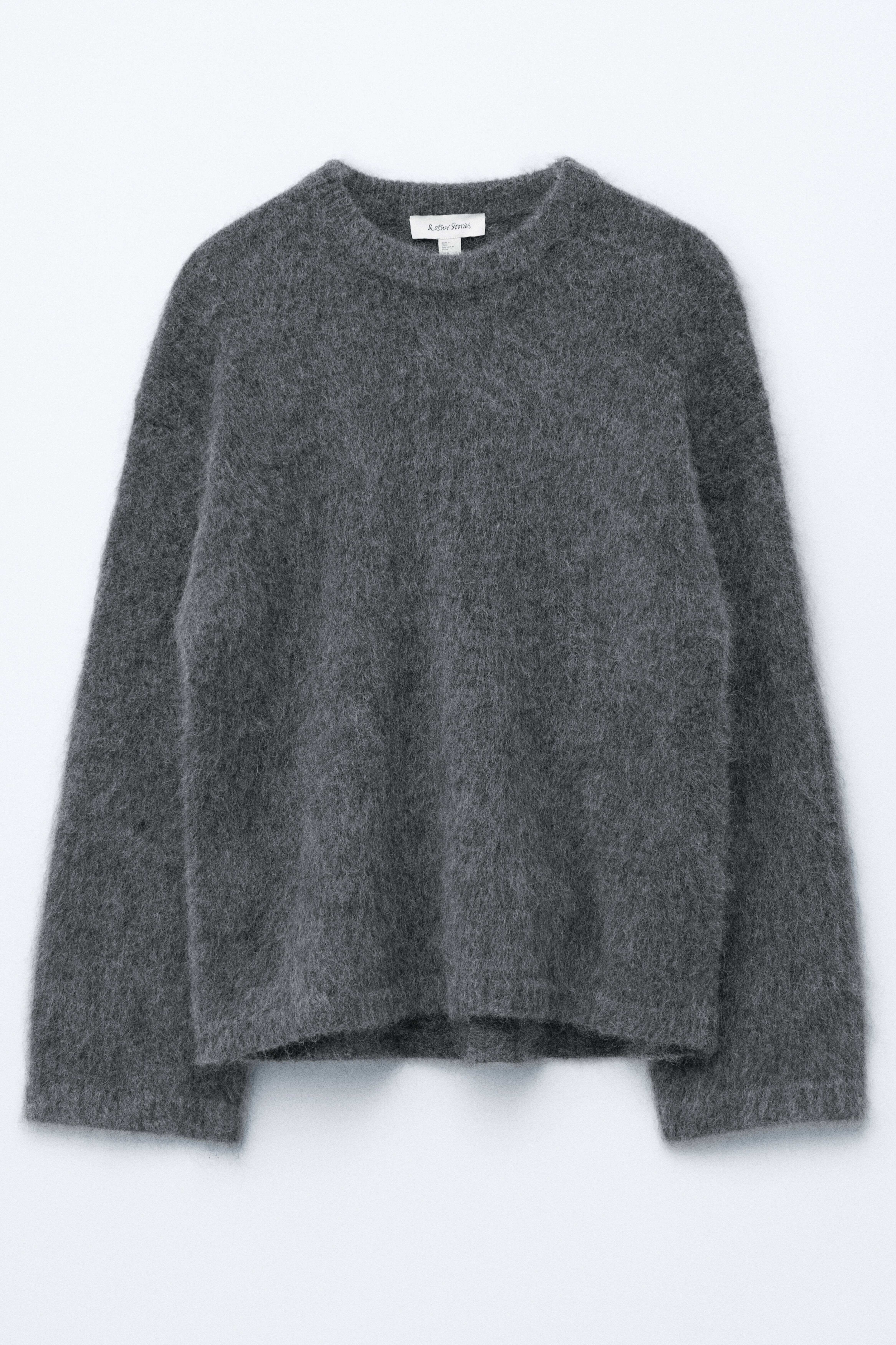 Pullover aus Mohair-Mix - Dunkelgrau/Dunkelblau/Graubraun/Hellgrün