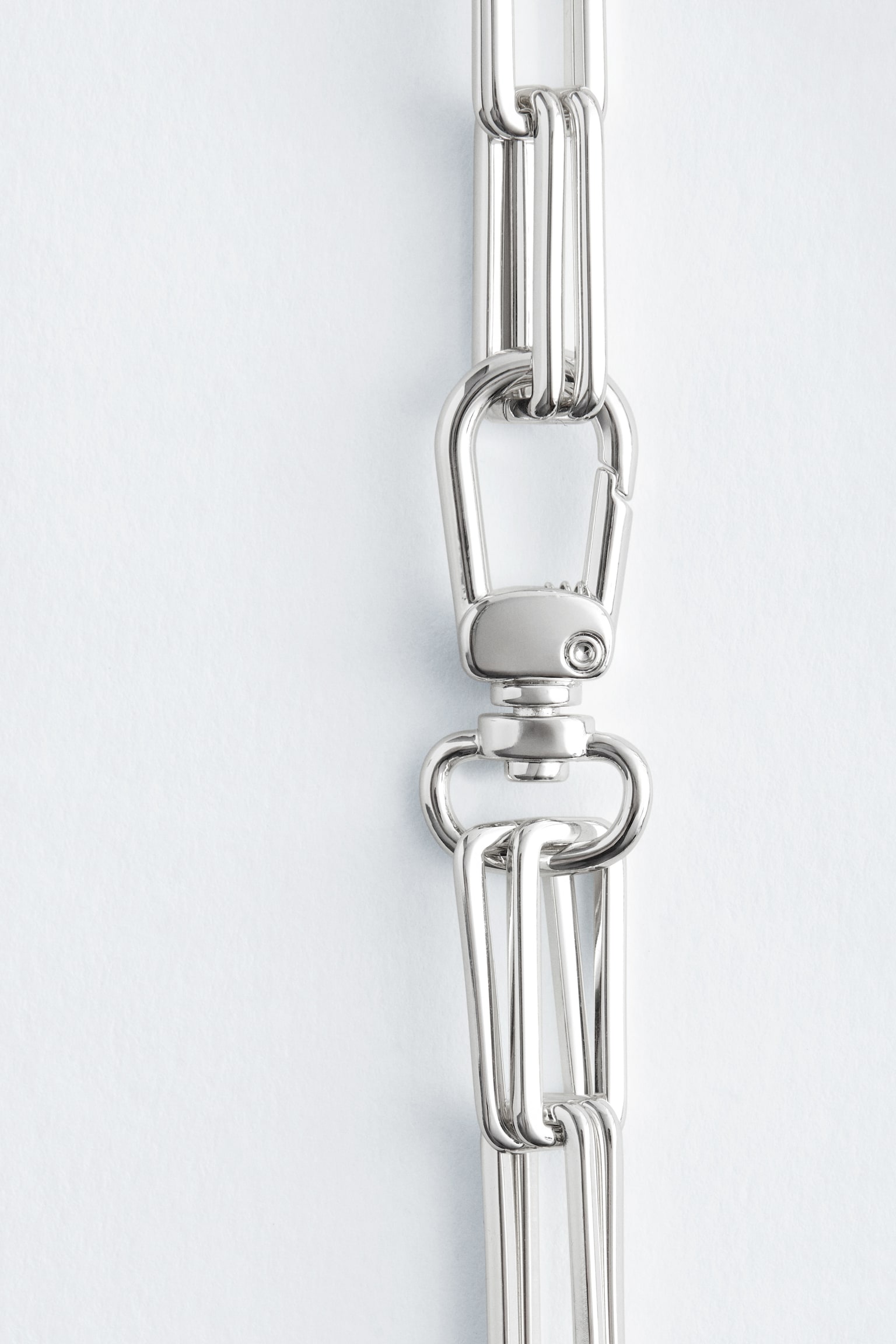 Chunky Chain Link Necklace - Srebrny - 5