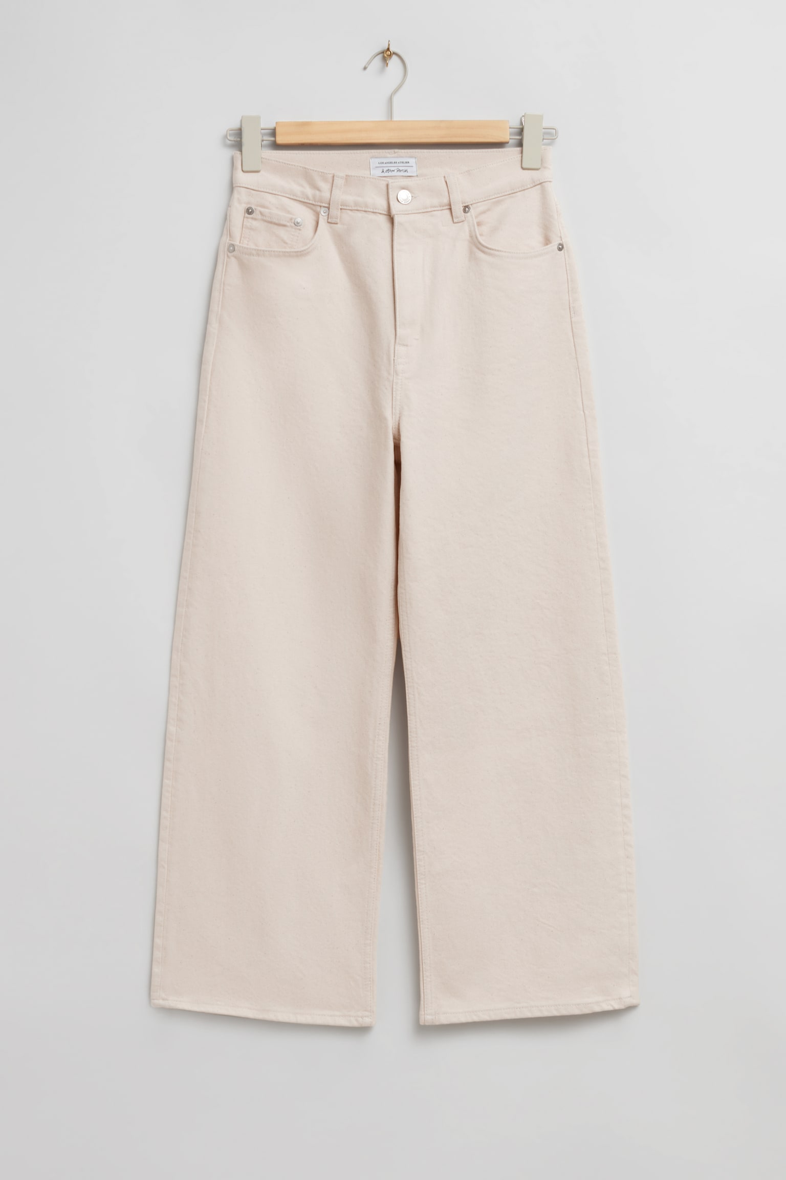 Wide Cropped Jeans - Light Beige/Mid Blue/Dusty Blue/Black - 2