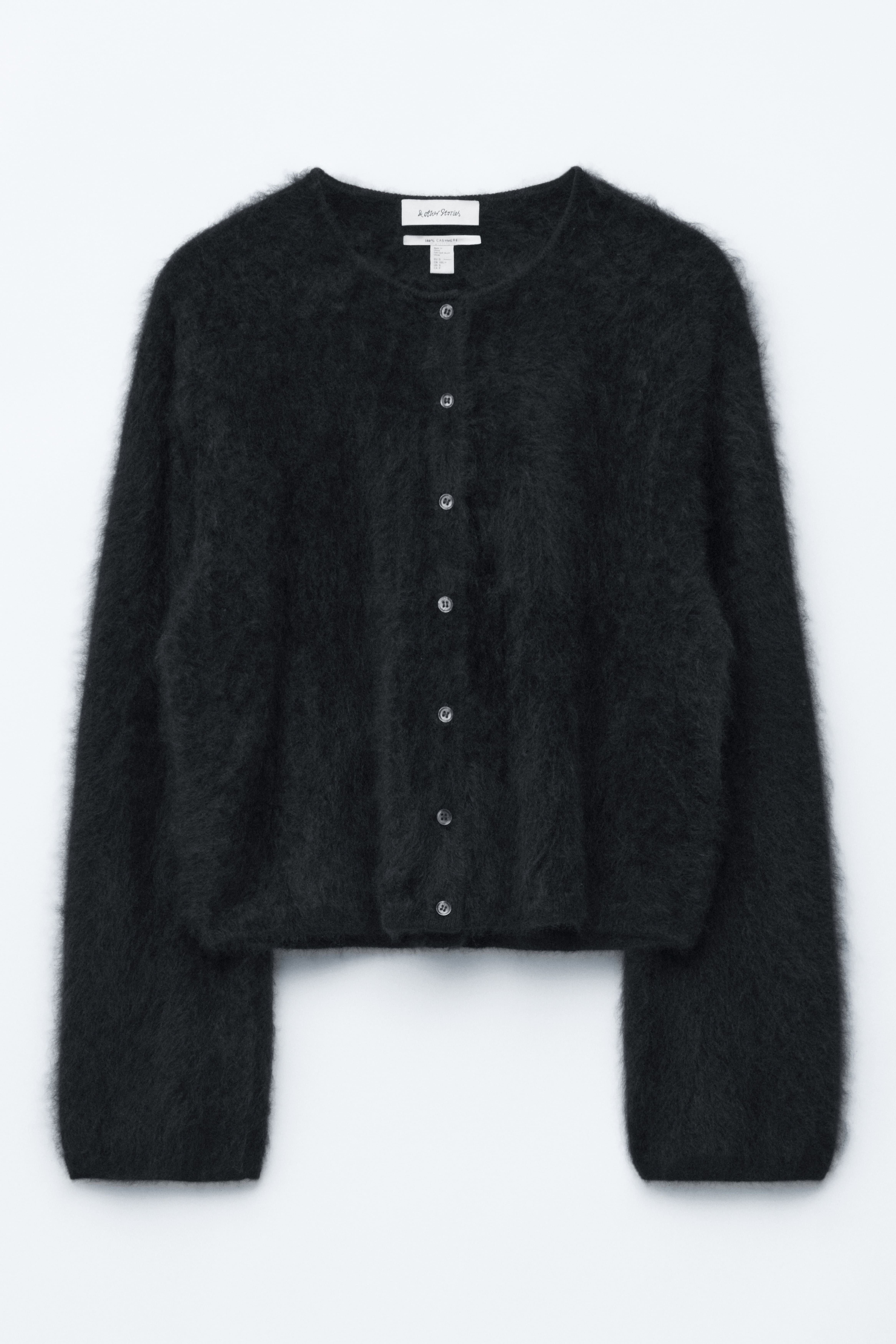 Cardigan in cashmere lavorato a maglia - Nero