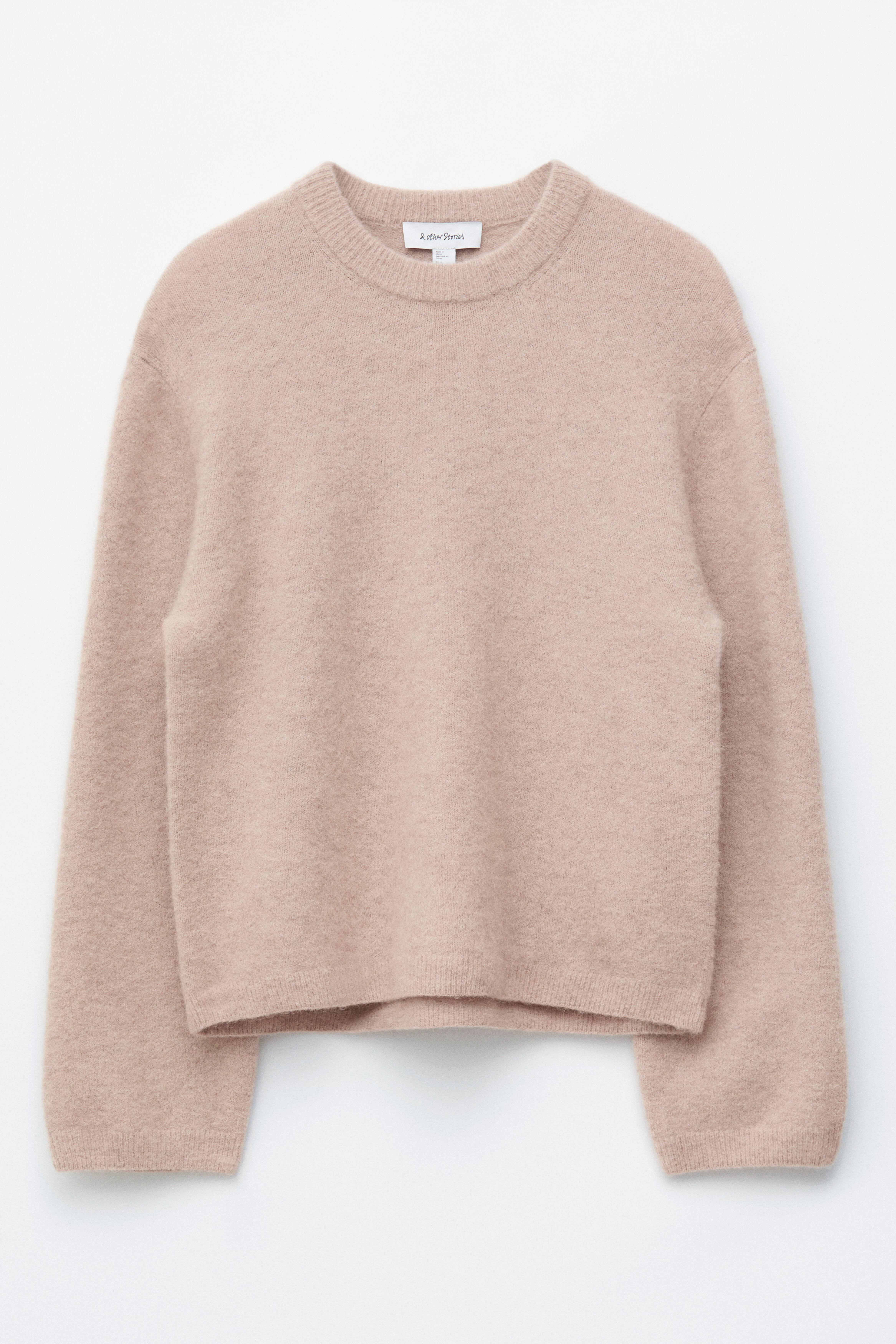 Maglione in misto alpaca - Beige/Righe arancione/blu/Righe azzurro/bianco