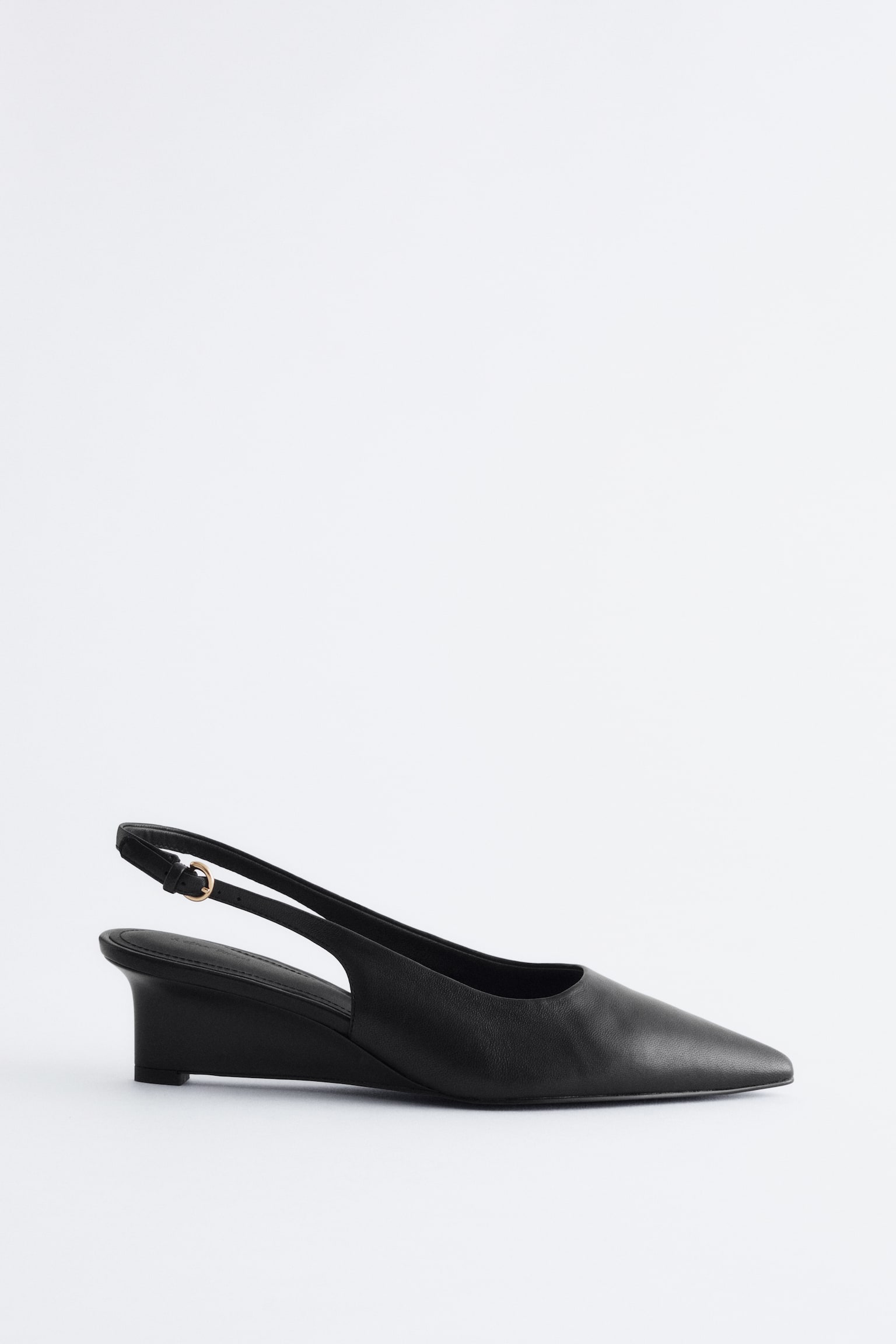 Escarpins compensés à brides en cuir - Noir/Motif serpent gris - 2