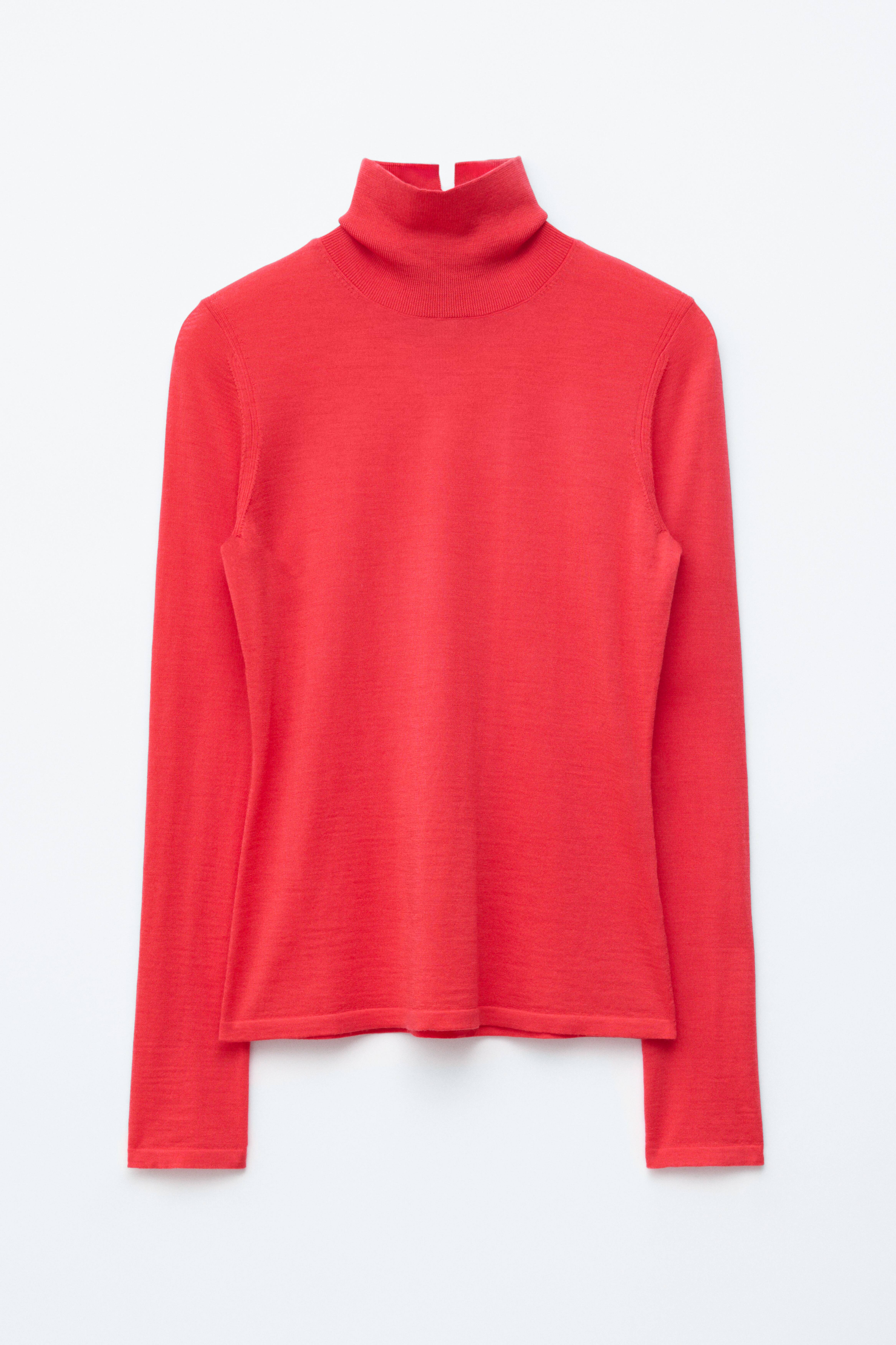 Maglia in stile polo in lana merino - Rosso/Verde
