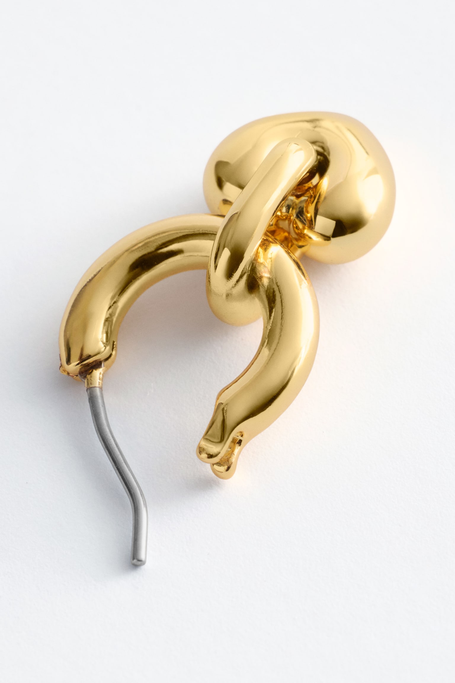 Creolen mit Herzanhänger - Gold/Silber - 2