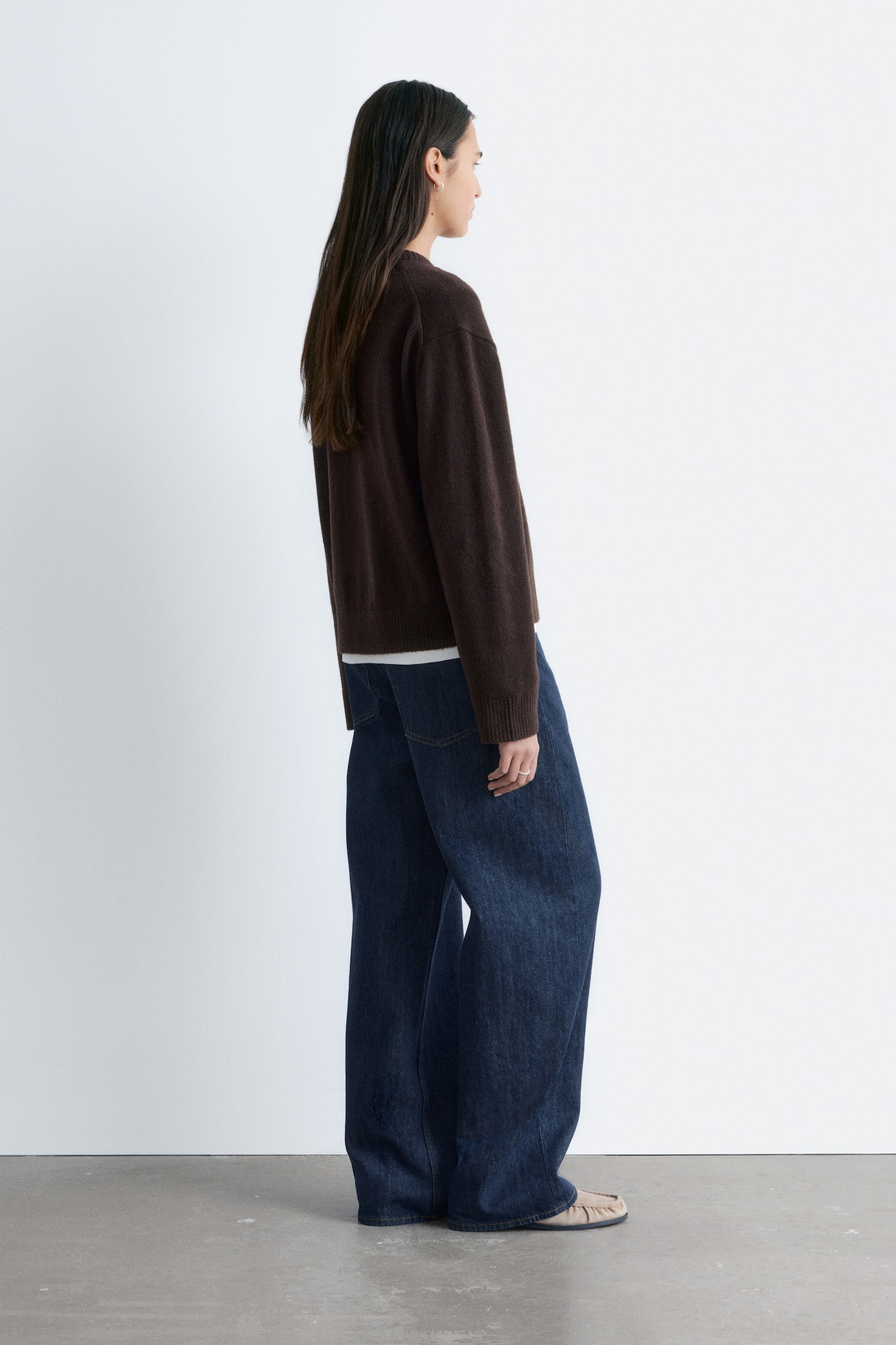 Boxig stickad tröja - Mörkbrun - 6