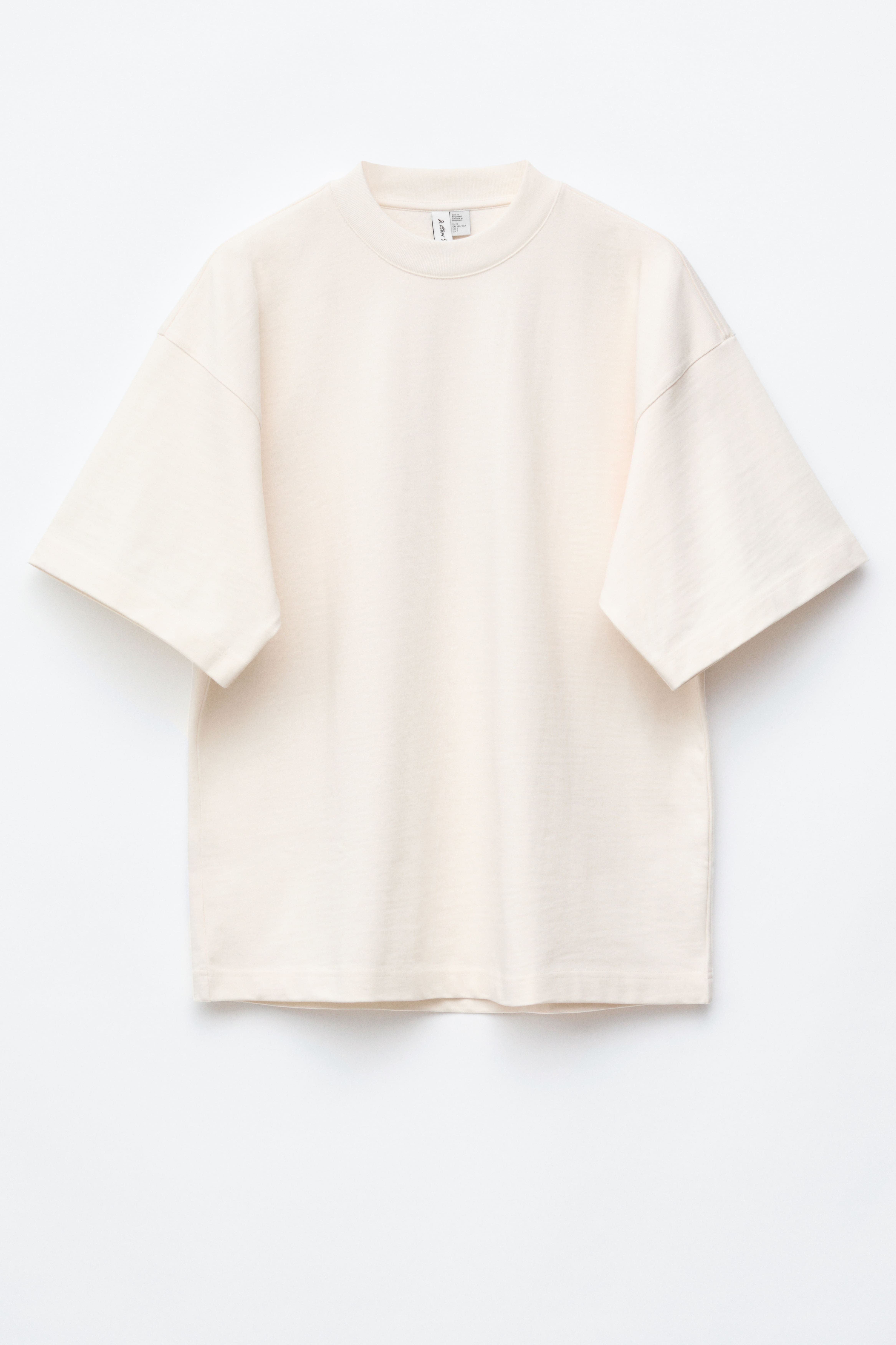 Oversized T-shirt i bomuld - Off-White/Muted Yellow