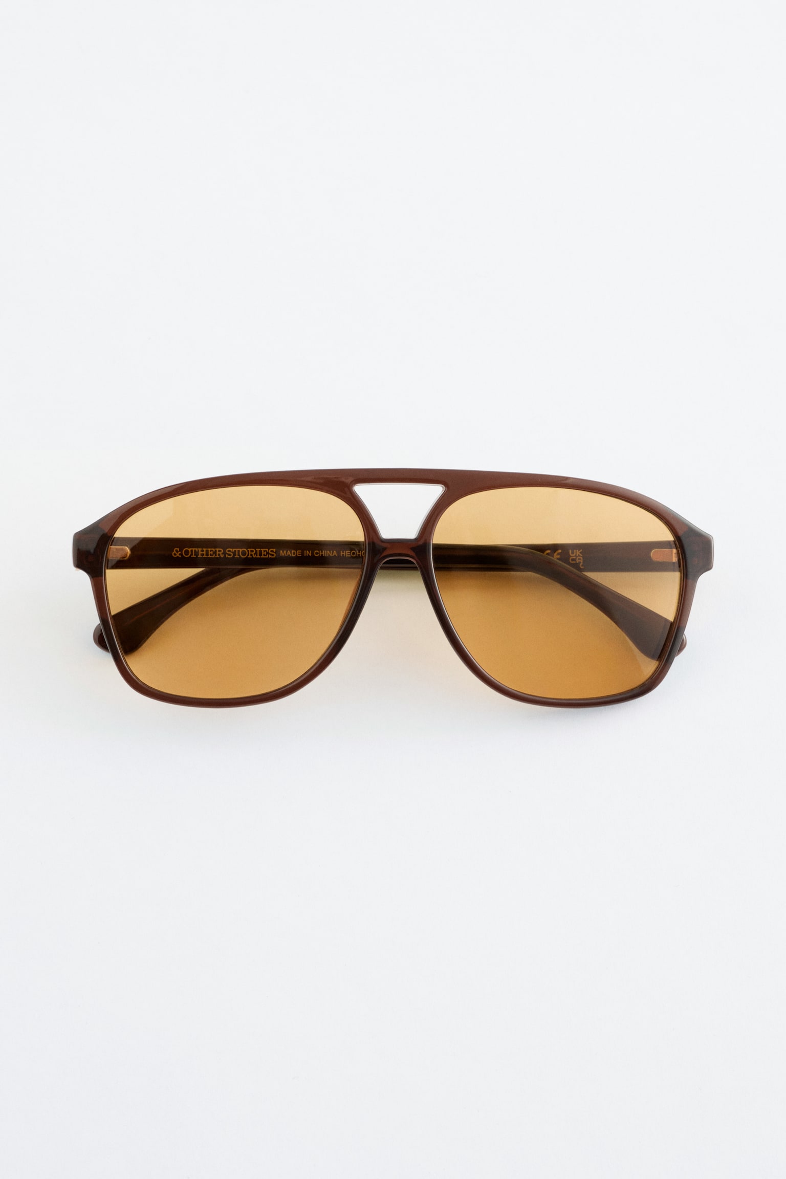 Lunettes de soleil oversize de style aviateur - Brun/Jaune/Vert kaki/Blanc/Transparent - 2