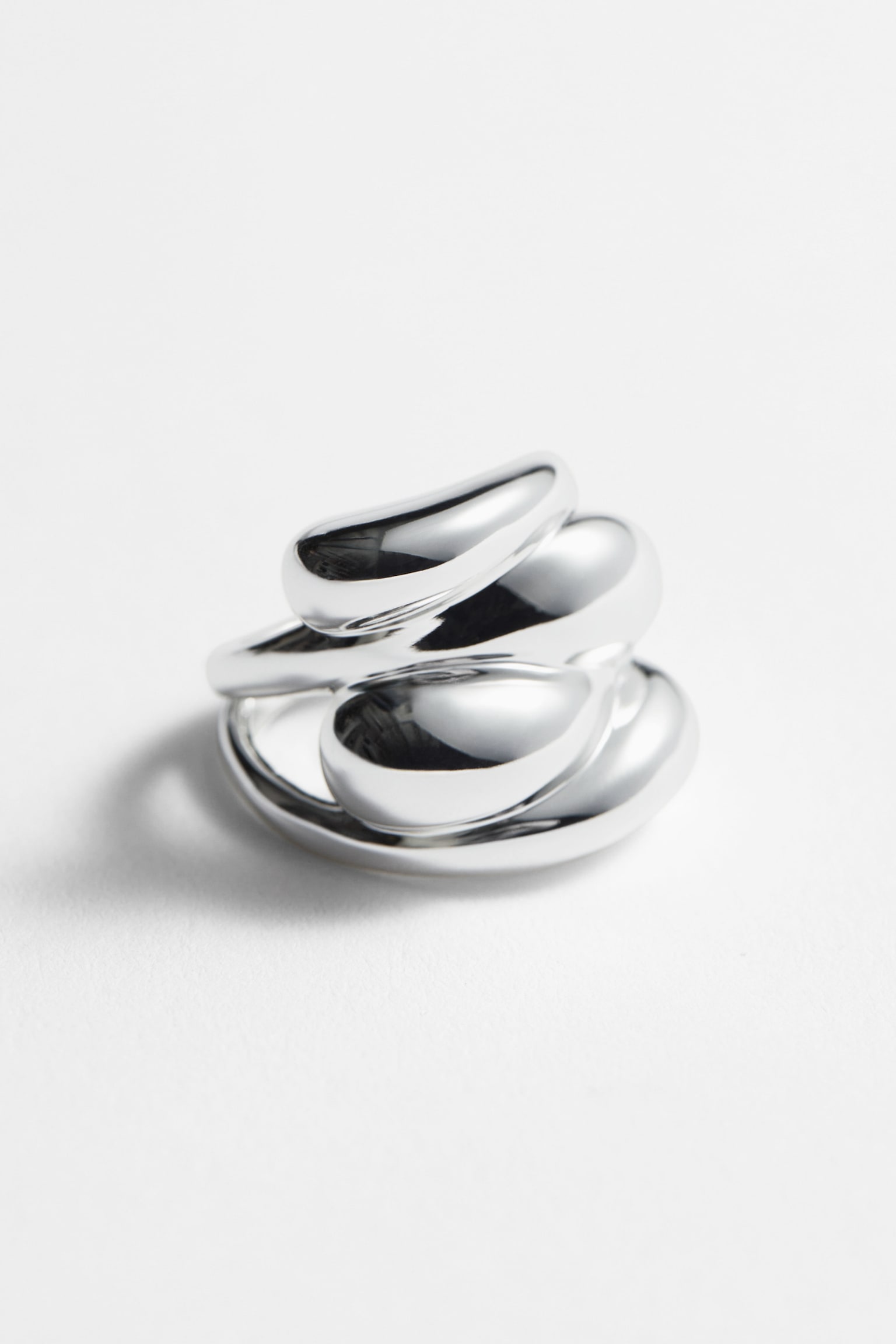 Chunky Sculptural Ring - Silver/Gold - 1