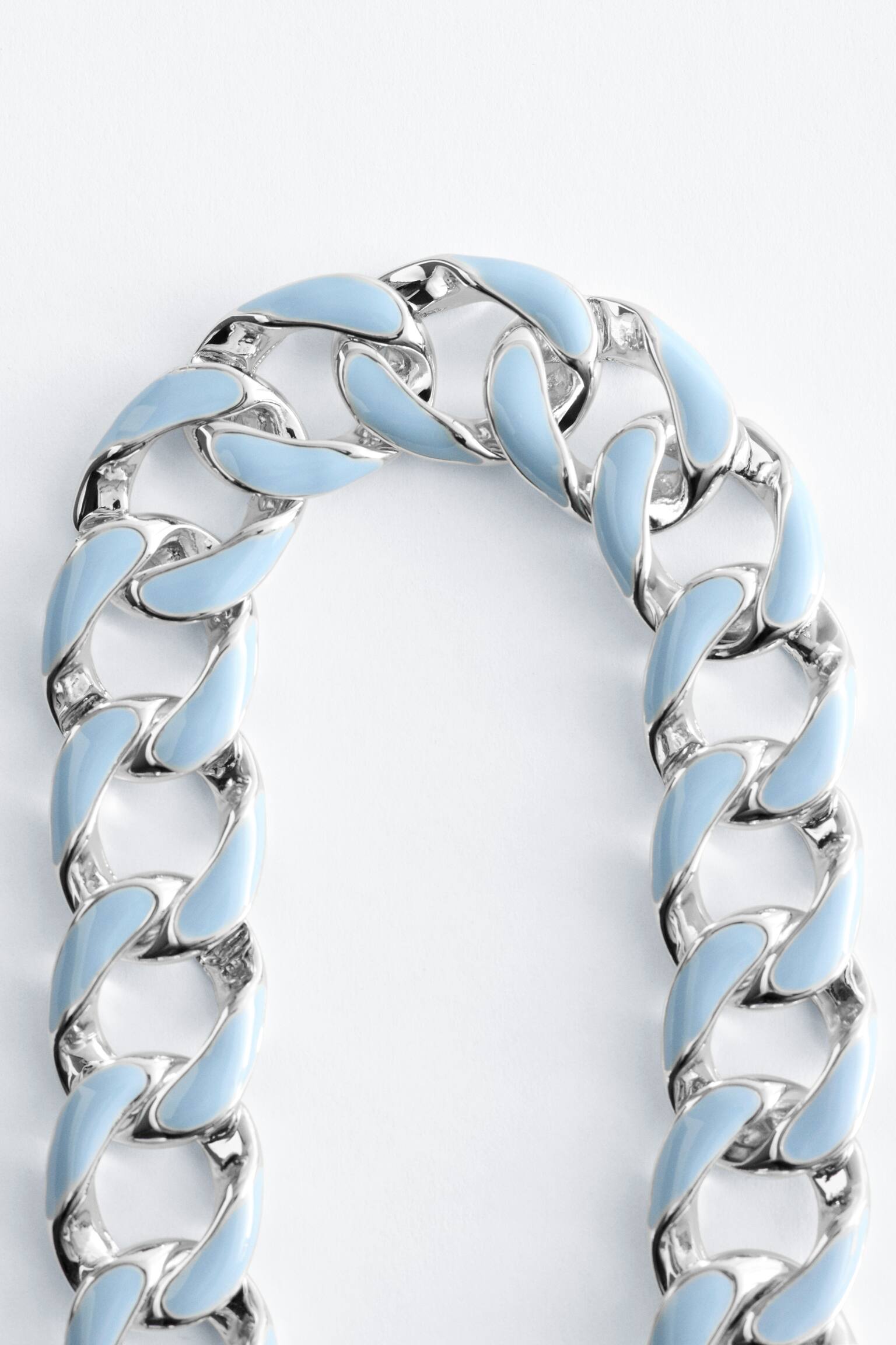 Collier épais en chaîne façon gourmette - Argenté/Doré - 2