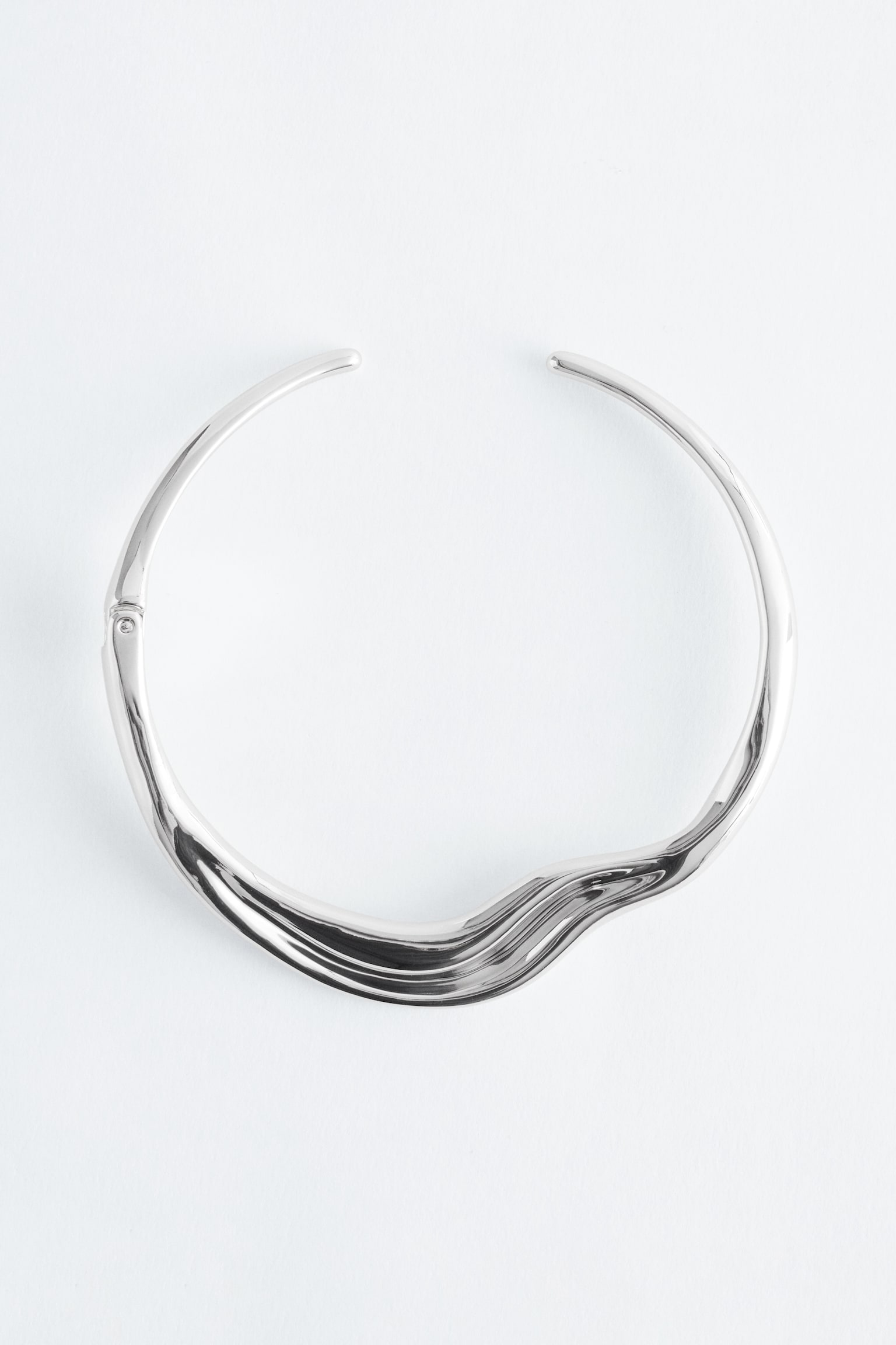 Onregelmatige chokerketting - Zilver