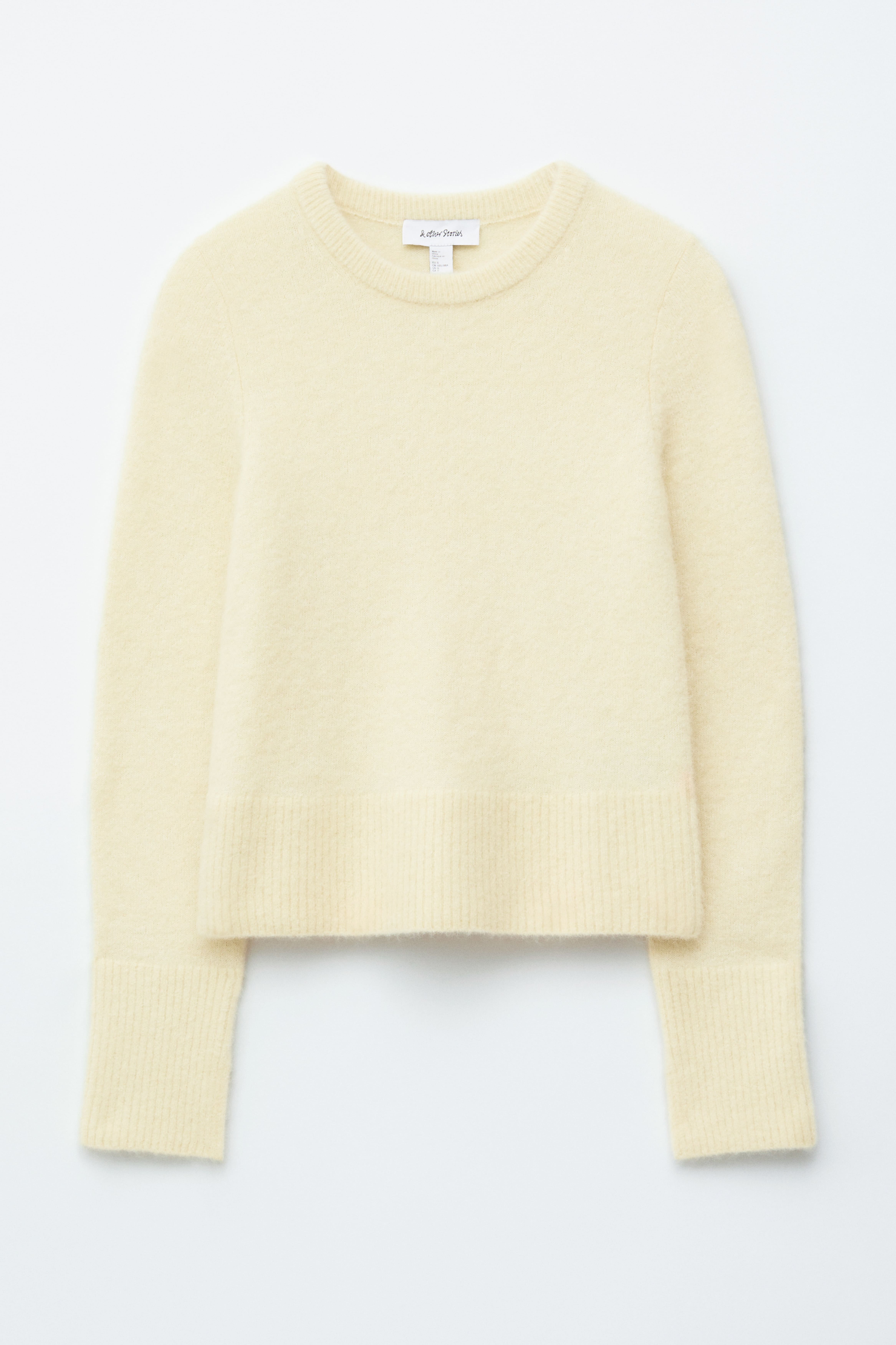 Maglione dalla vestibilità slim - Giallo chiaro/Nero