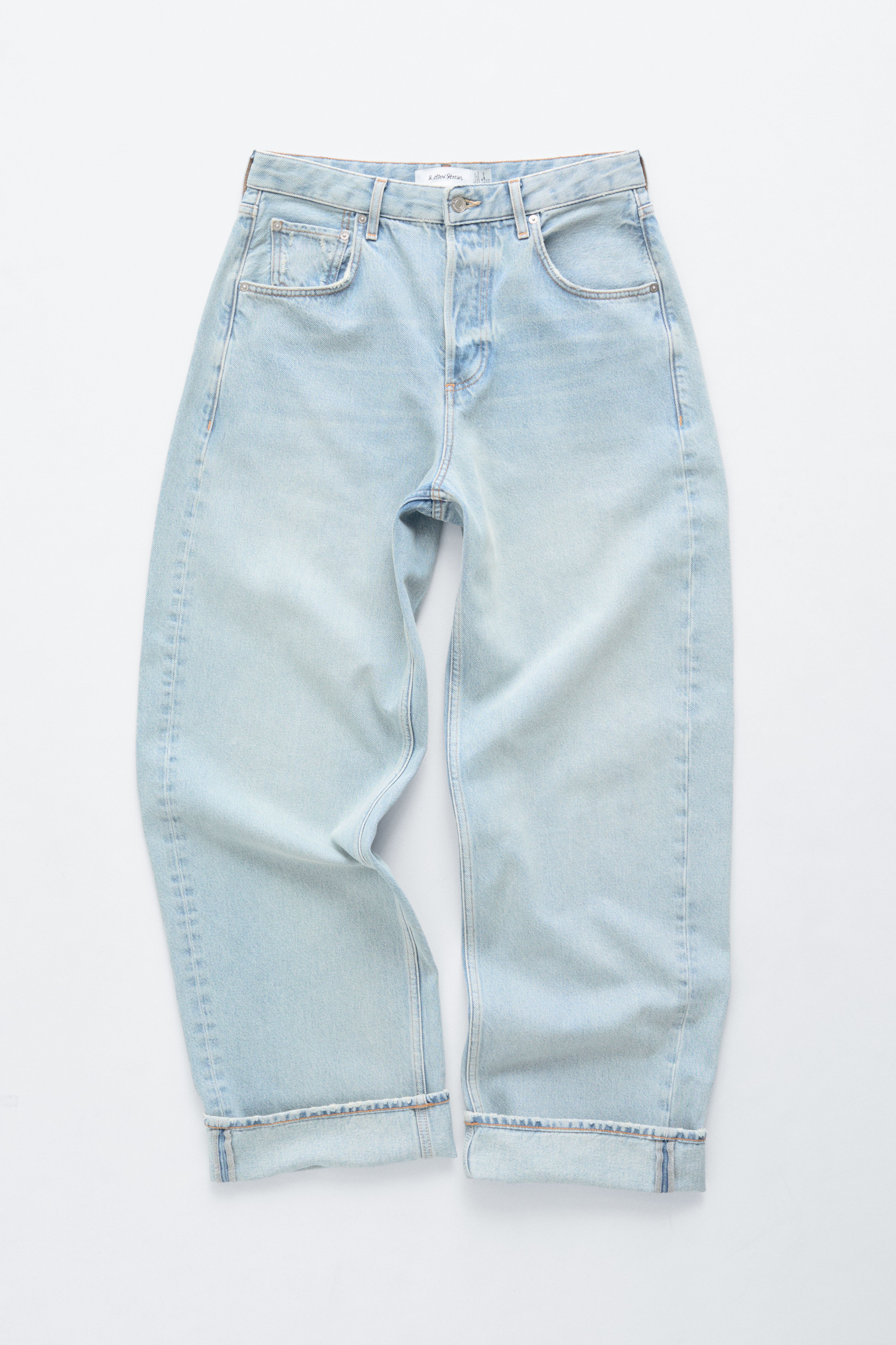 Jeans mit Barrel-Bein - Hellblau/Dunkelblau/Rostbraun/Khaki/Mittelblau/Schwarz