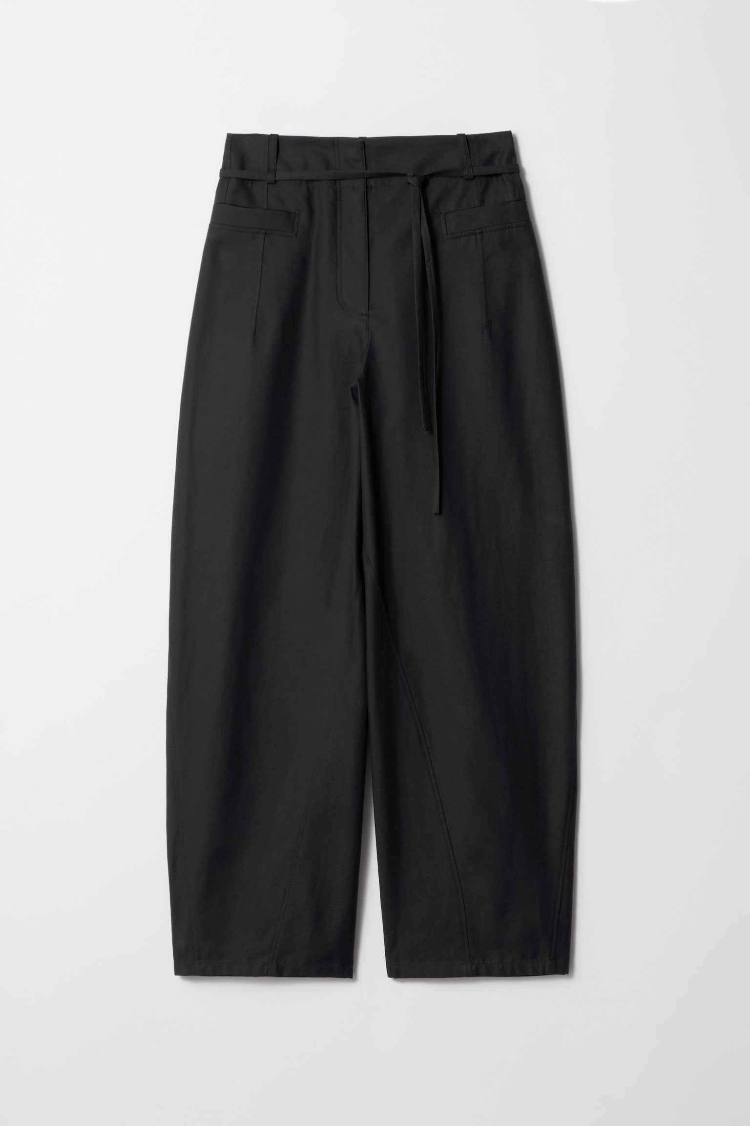 Barrel-Leg Trousers - Black/Khaki