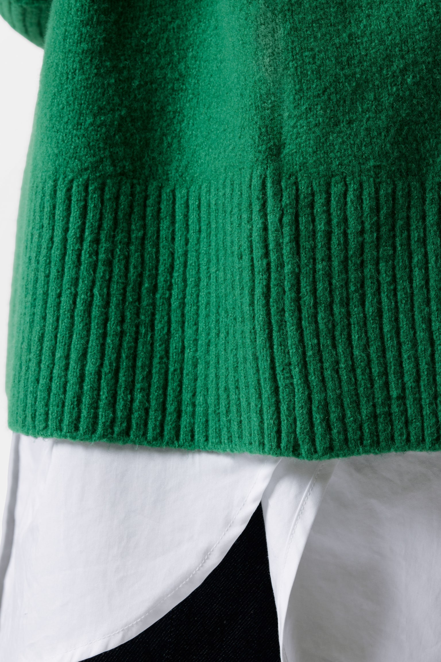 Relaxed Knit Jumper - Green/White/Red/Black/Pale Green/Khaki/Grey Melange/Navy/Bright Blue/Mole/Dark Green/Bright Pink/Mint - 4