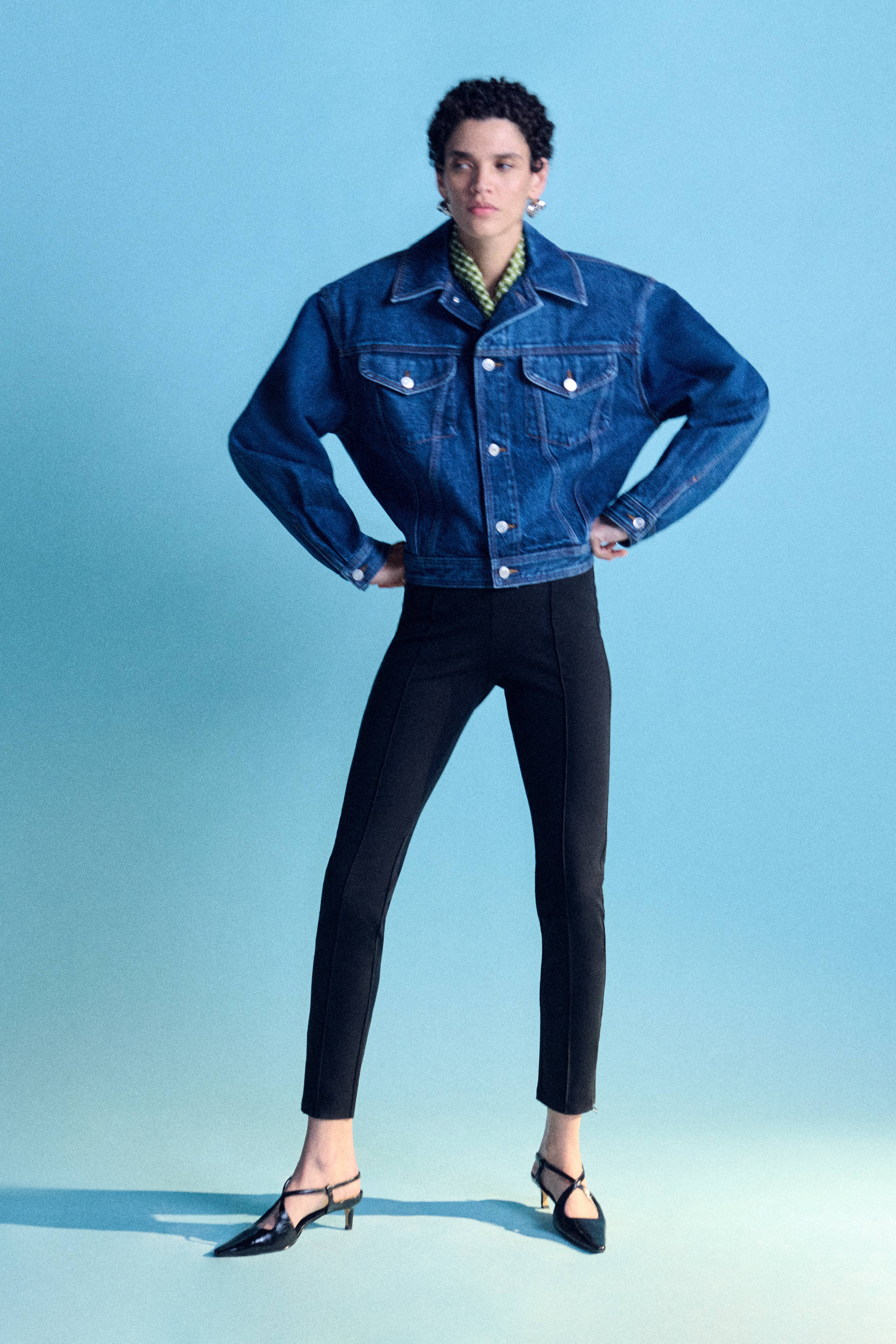 Κολάν Jersey με πιέτες - Μαύρο