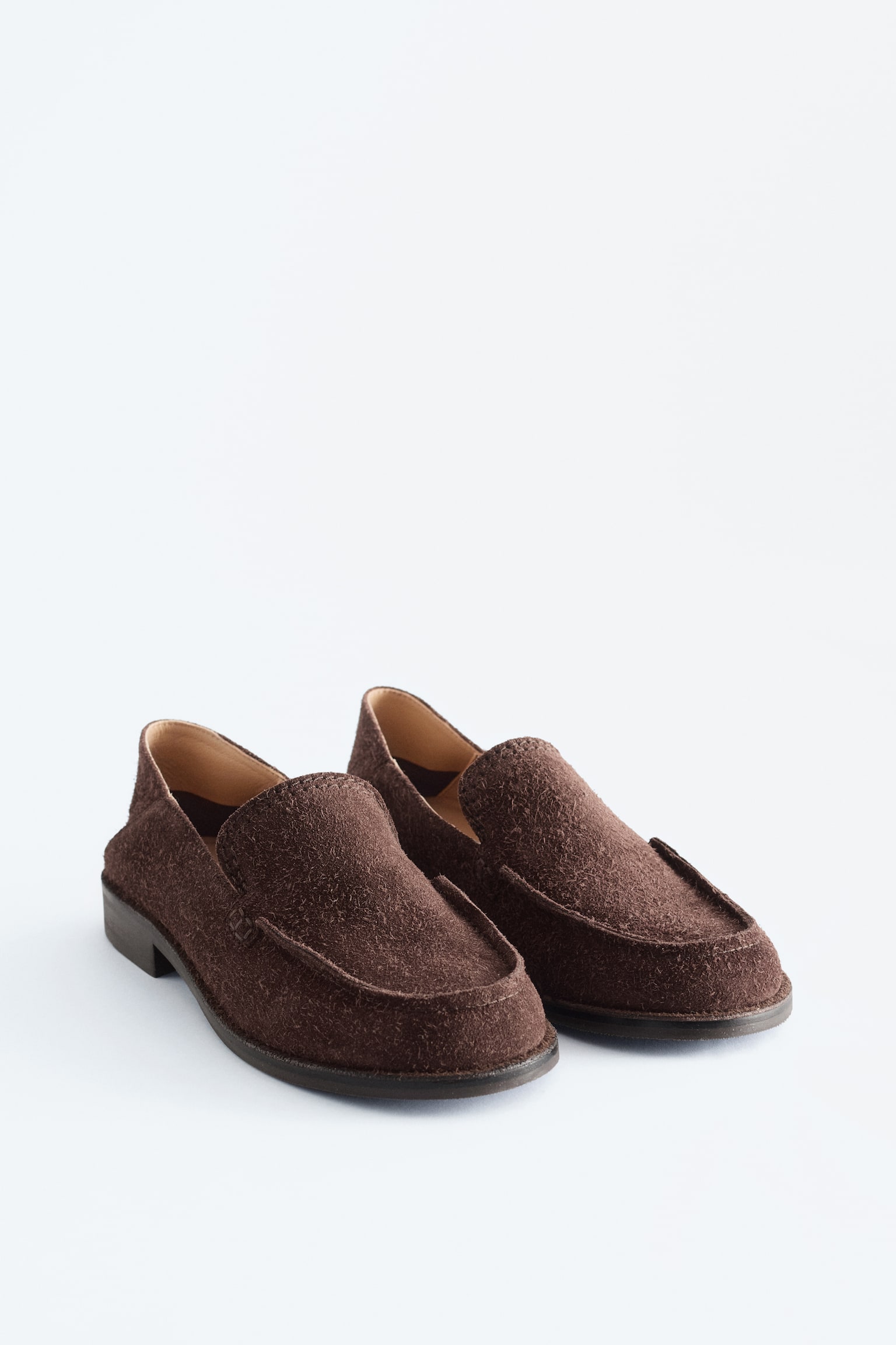 Loafers i børstet ruskind - Brun - 7