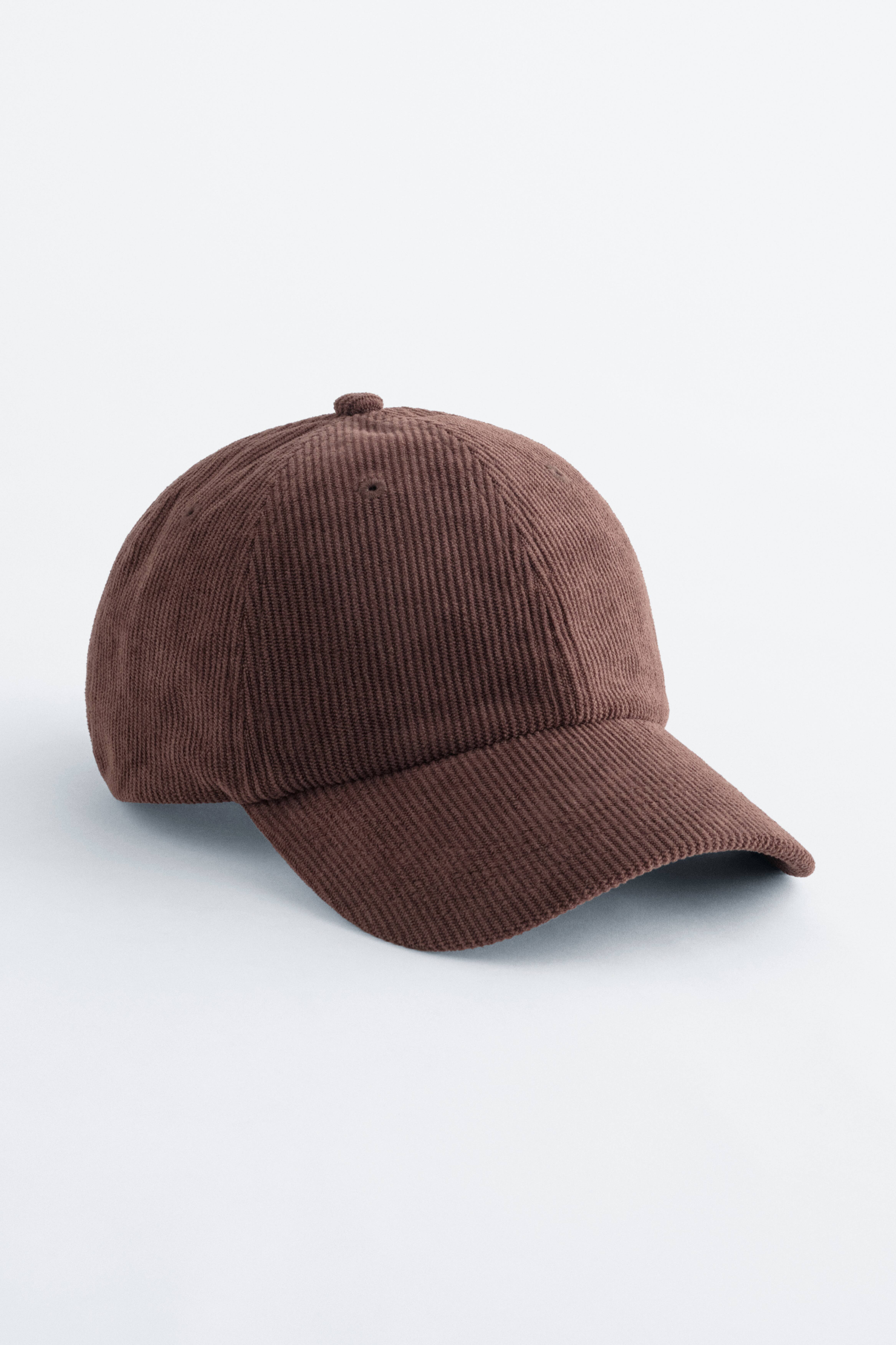 Baseballkasket i jernbanefløjl - Mørkebrun/Beige/Sort