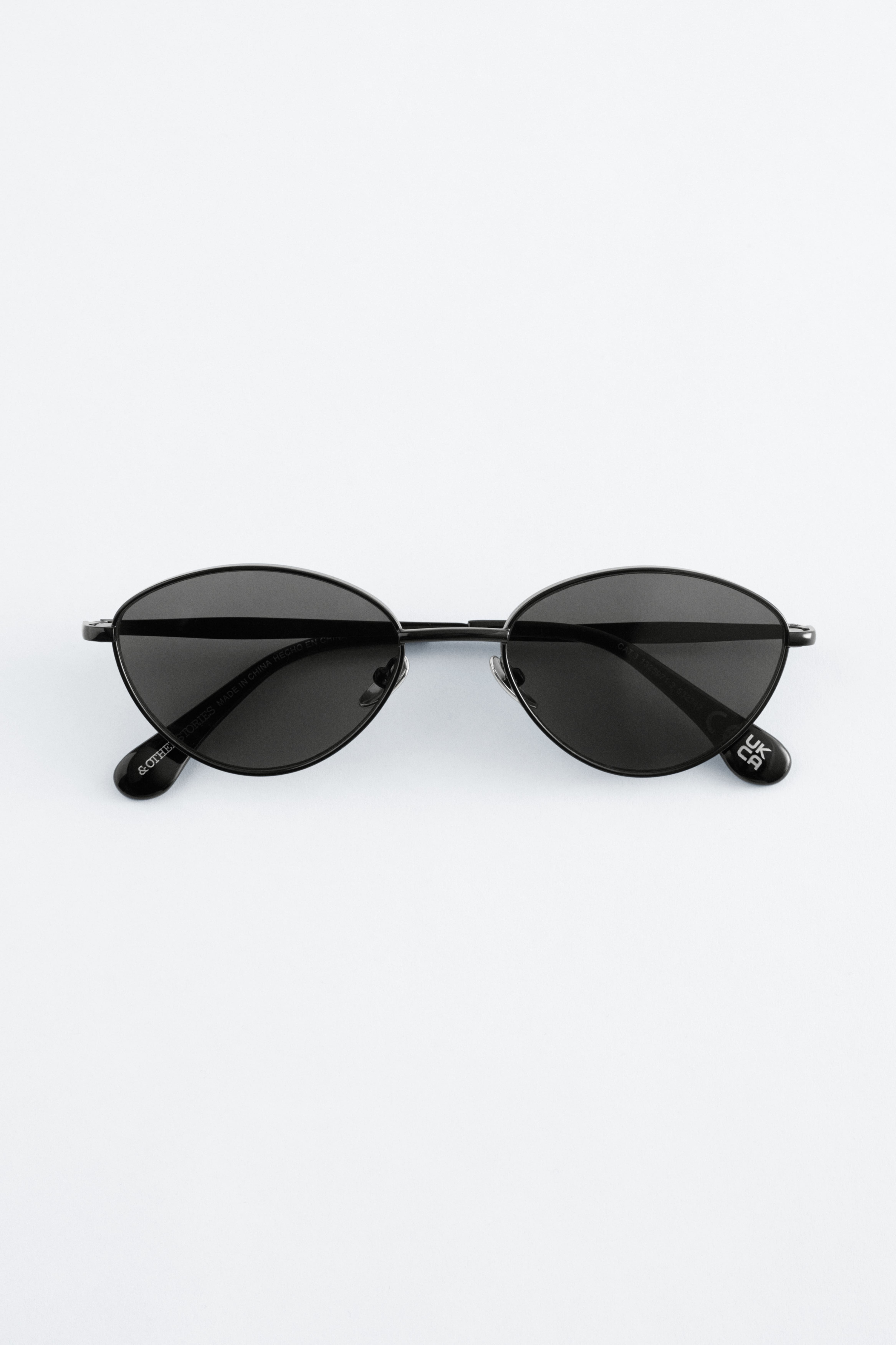 Drótkeretes ovális napszemüveg - Fekete/Arany