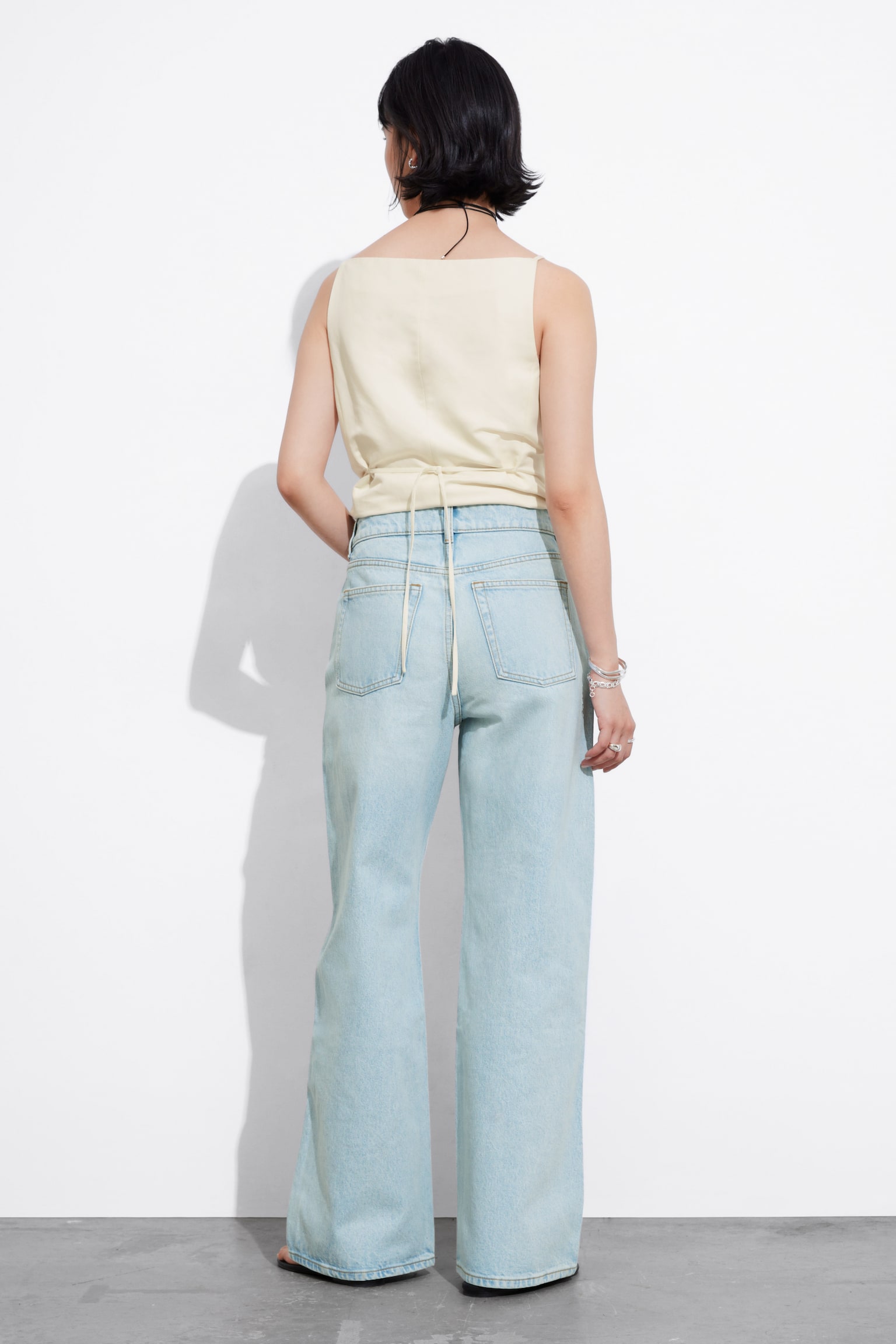 Wide Long Jeans - Pale Blue/Mid Blue/Black - 4