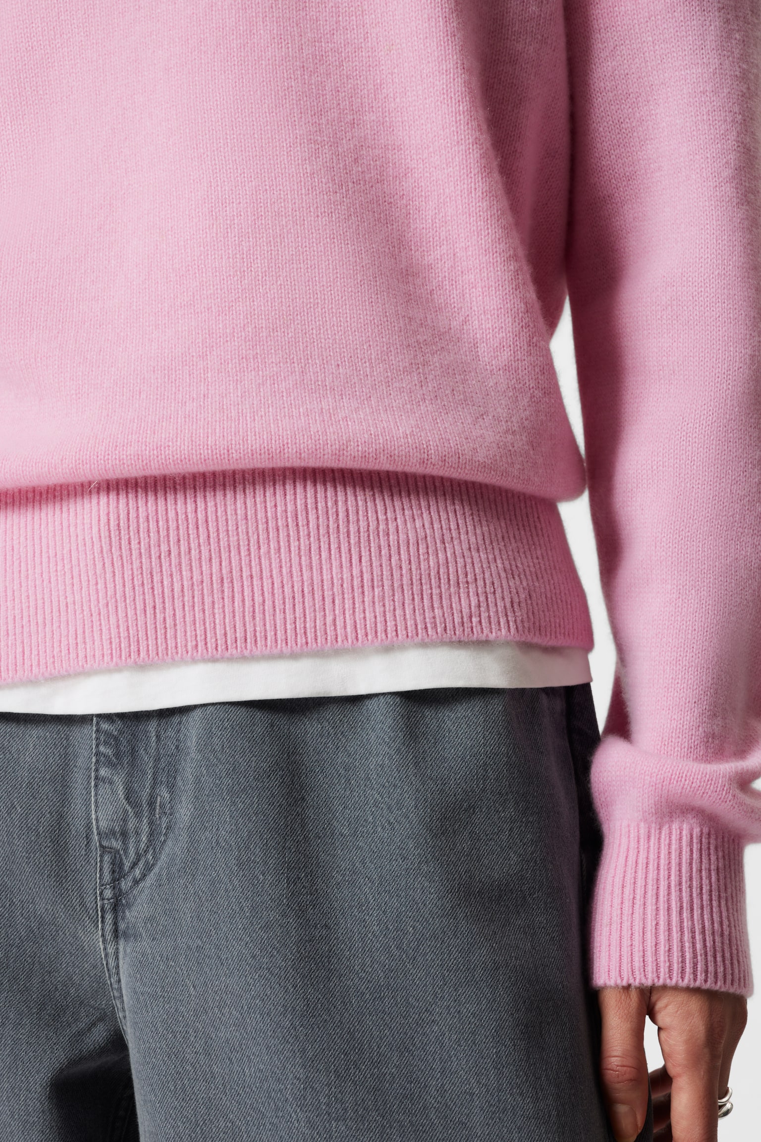 Cashmere Jumper - Pink/Black/Mole/Grey - 6