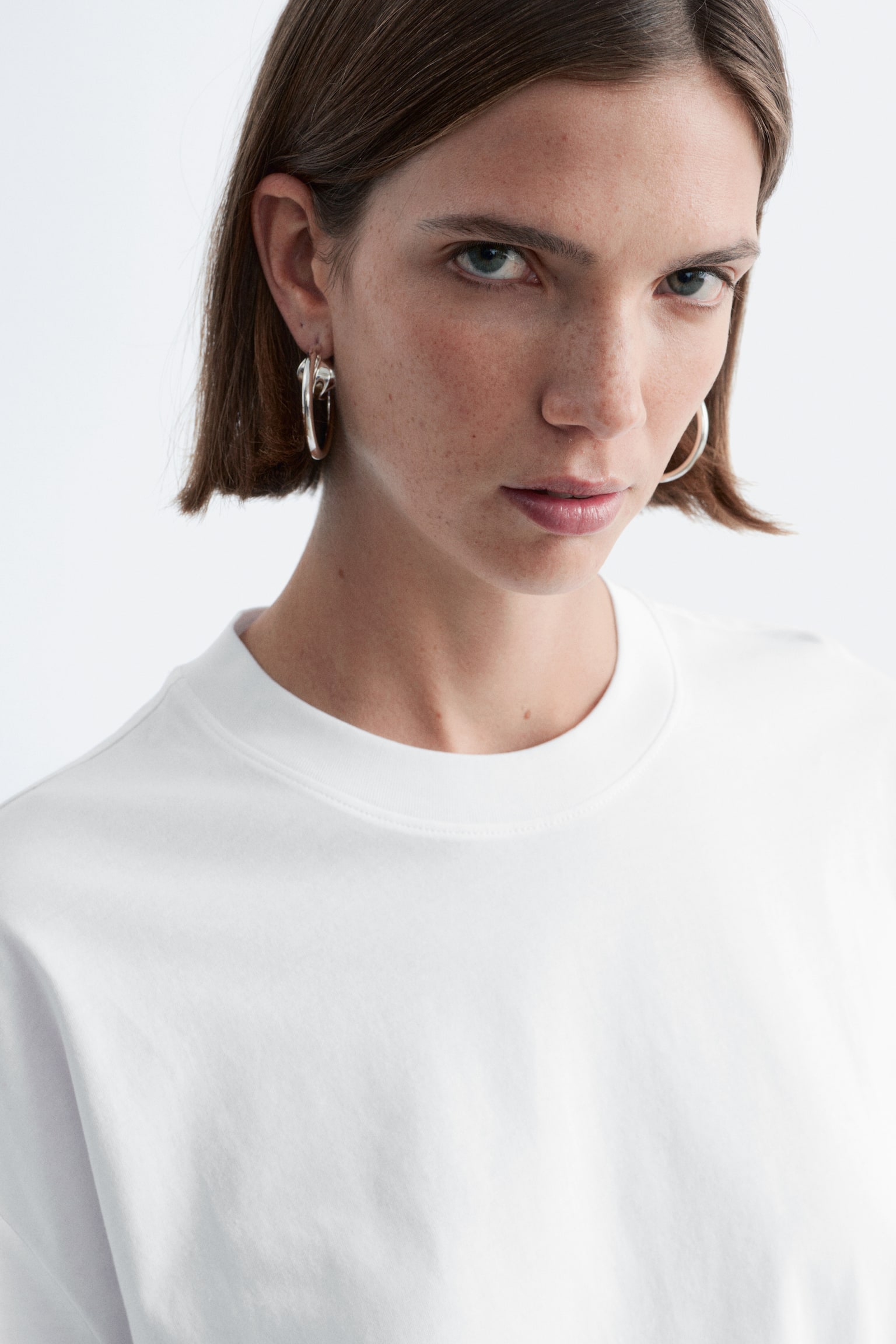 Oversized-T-Shirt aus Baumwolle - Weiß - 6