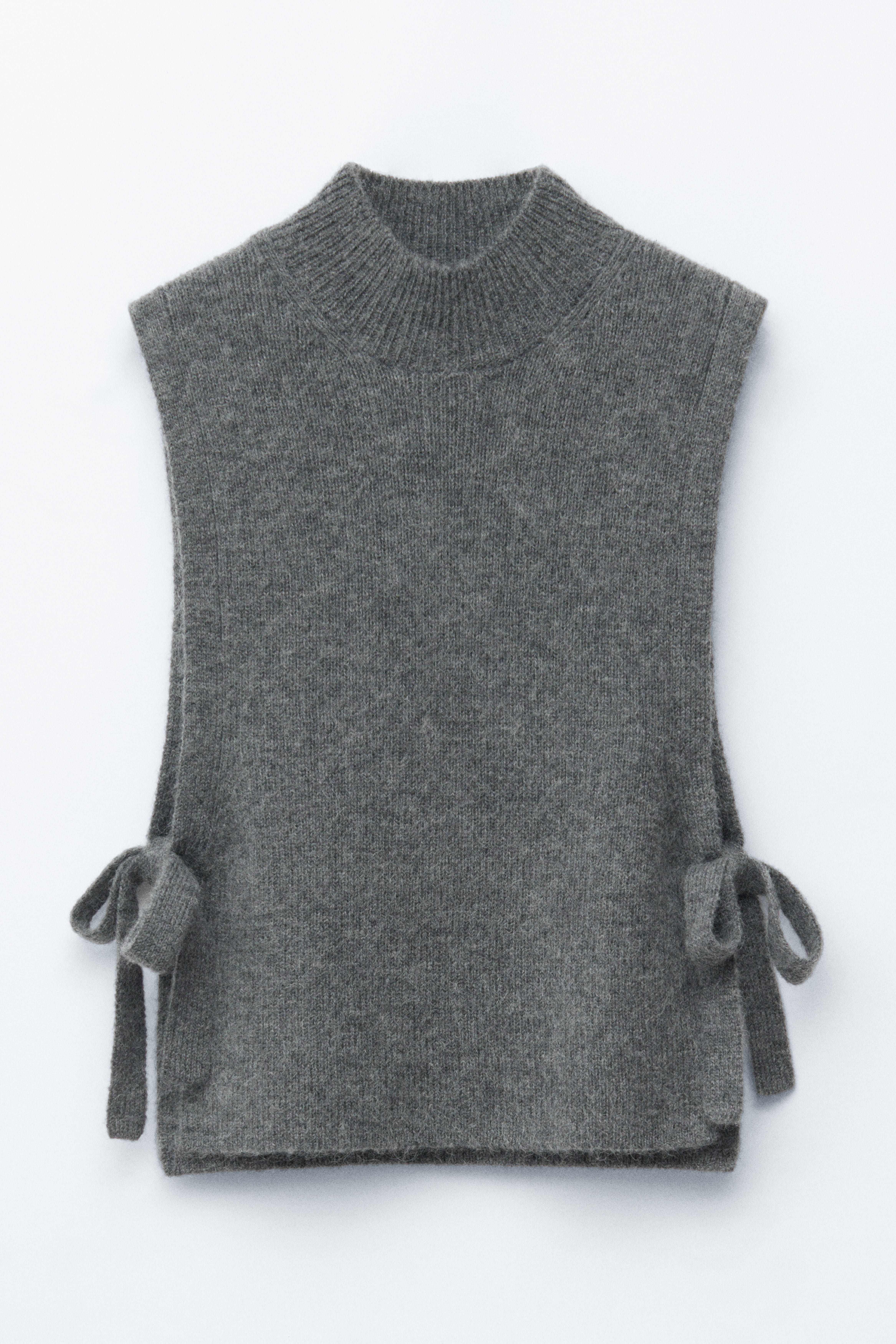 Pullunder aus Wolle mit Kragen - Grau/Graubraun/Dunkelbraun