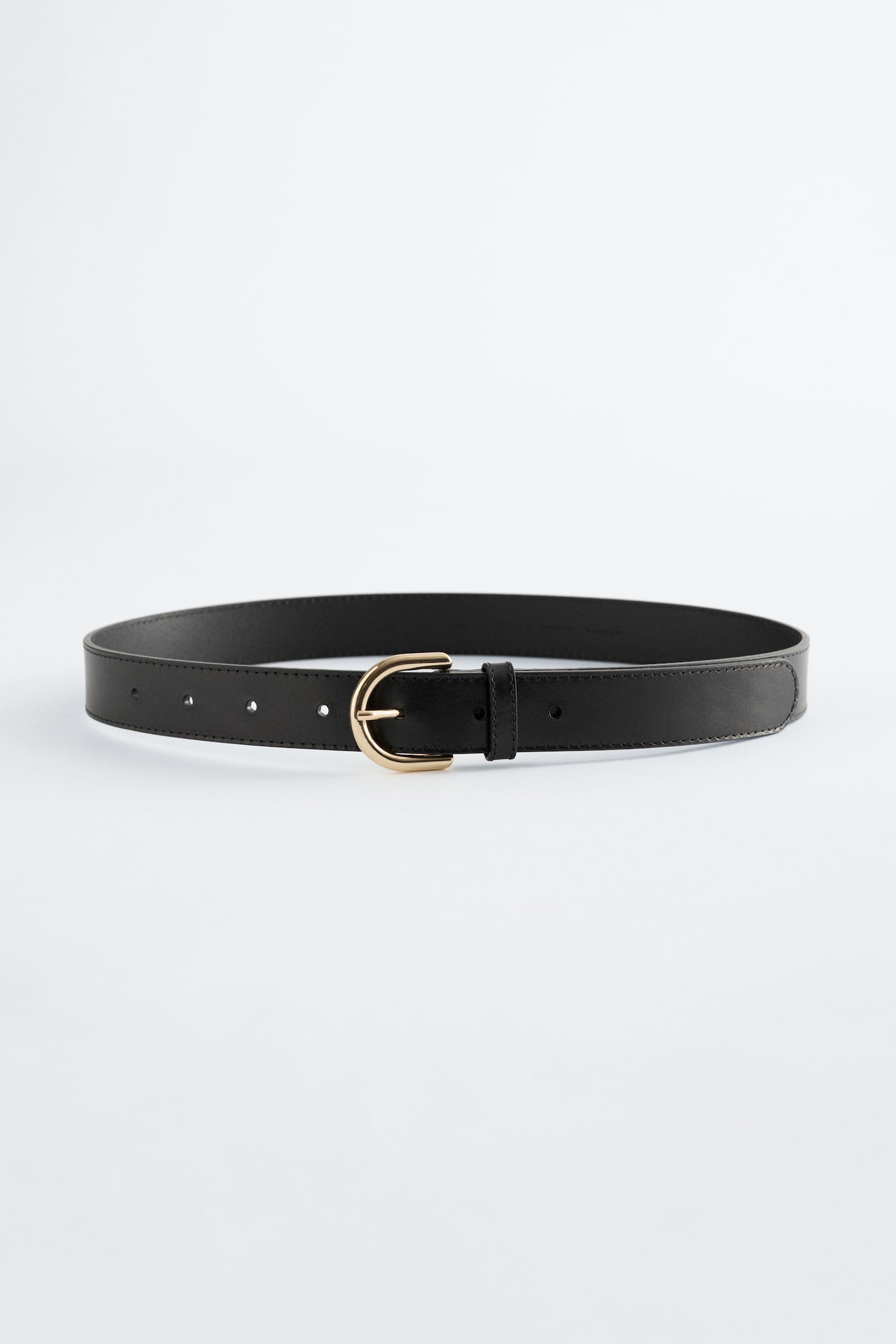 Klassieke leren riem - Zwart