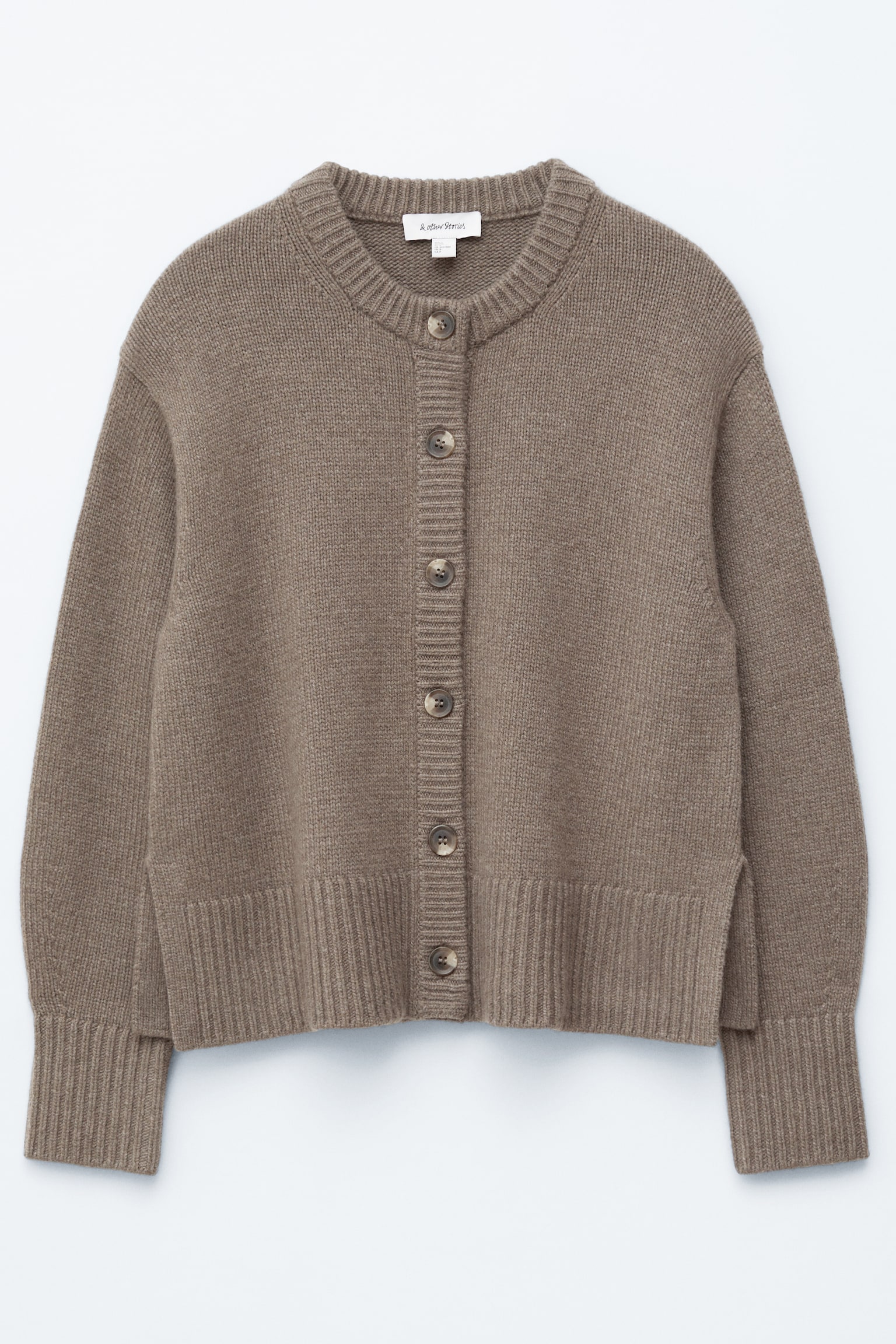 Cardigan aus einer Kaschmirmischung - Graubraun/Schwarz - 2