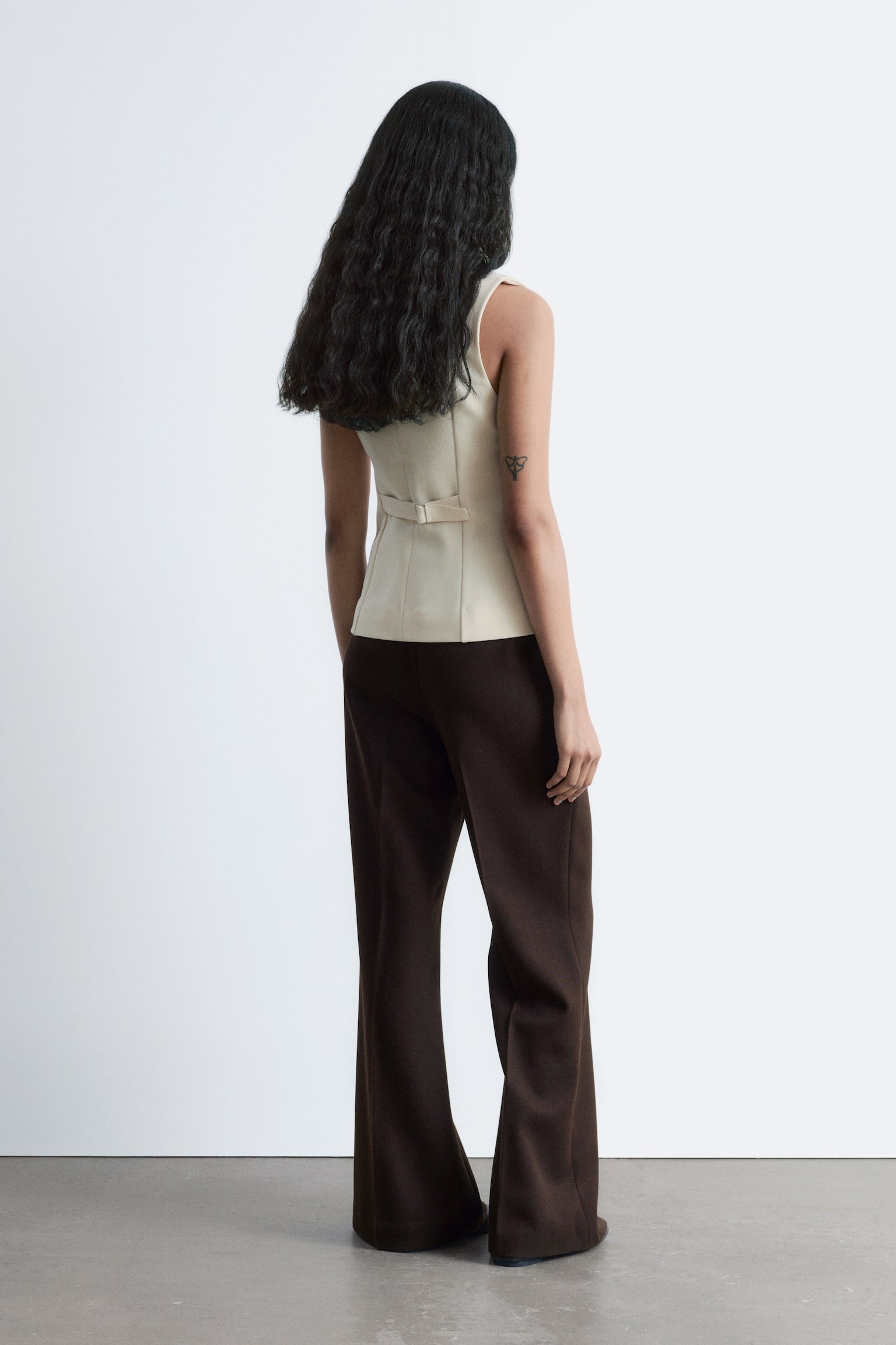 елек по мярка - Кремав/Тъмнокафяво - 6