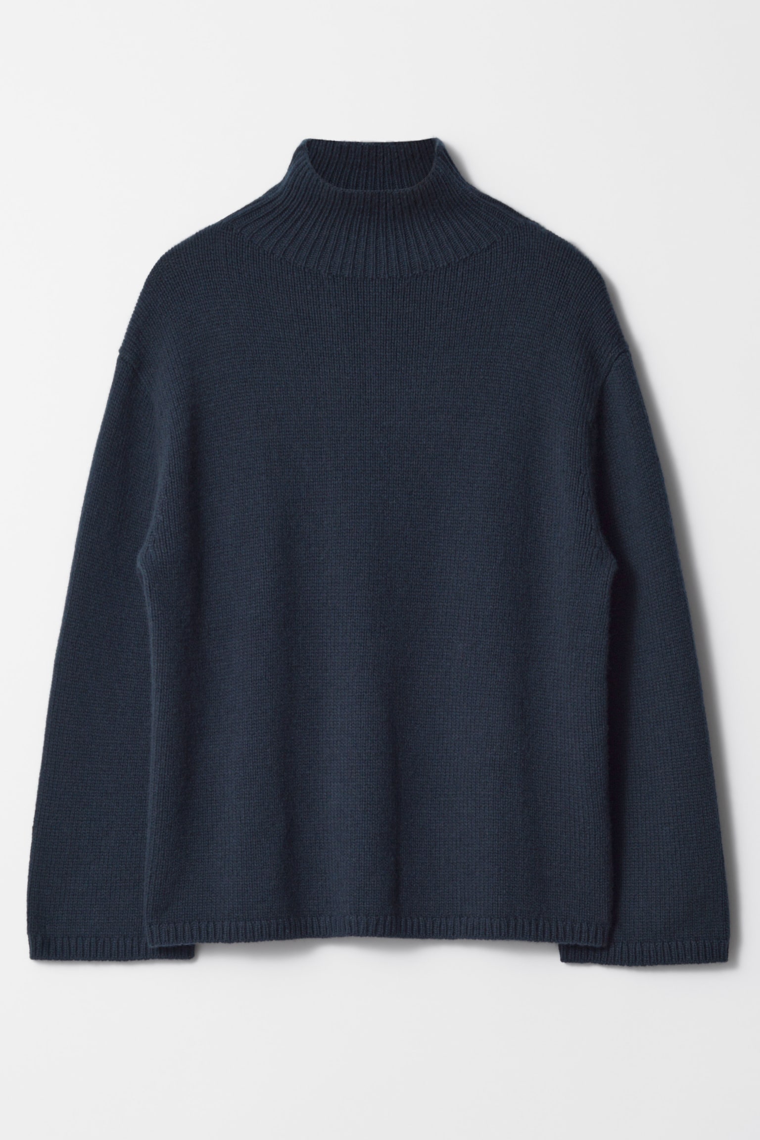 Cashmere-Blend Turtleneck Jumper - Navy/Mole - 2