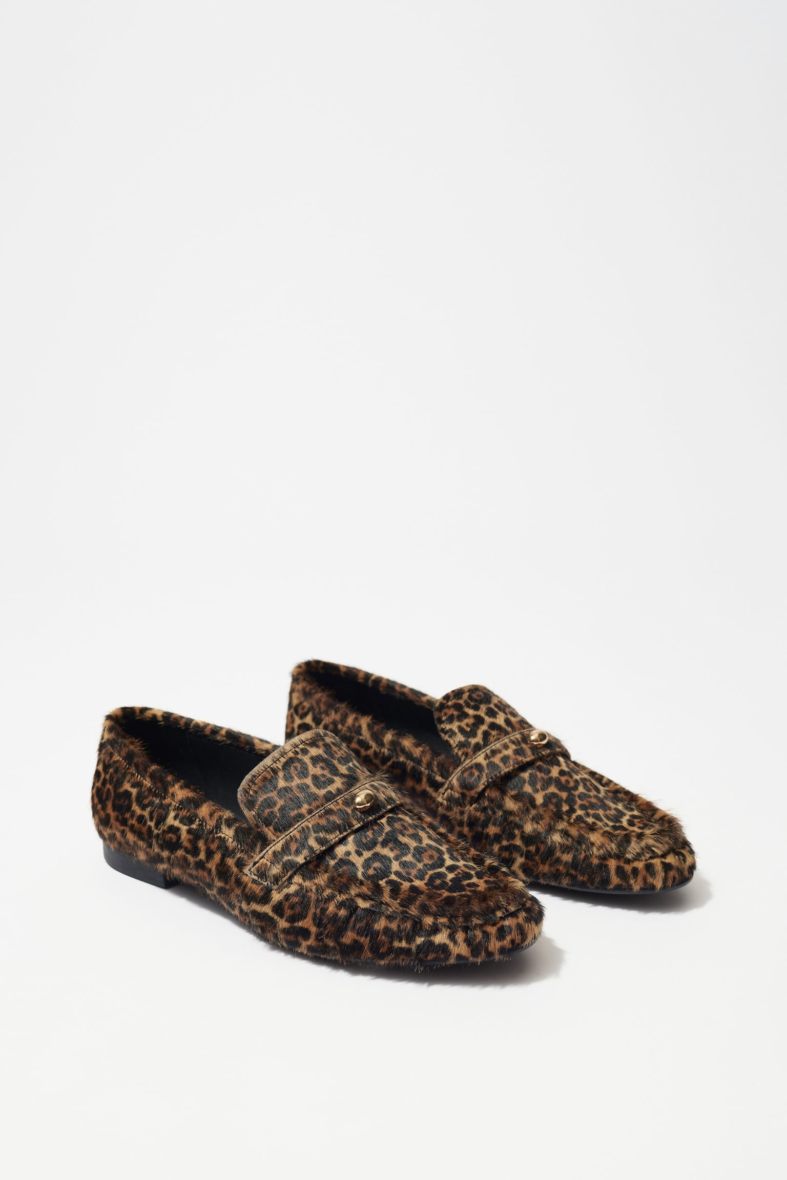 Classic Leather Loafers - Leopard/Black - 6