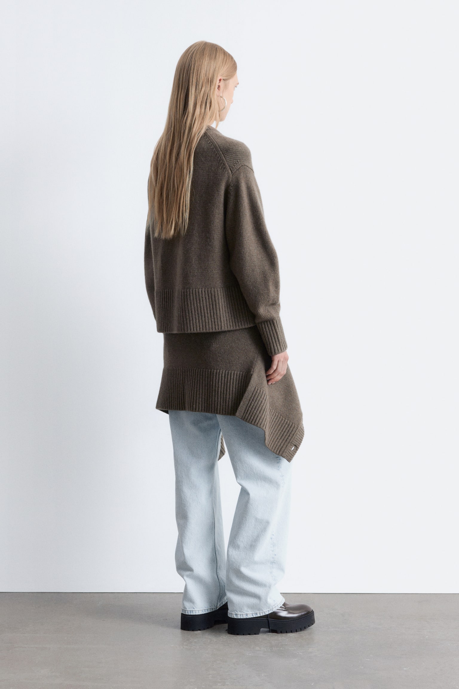 Cardigan aus einer Kaschmirmischung - Graubraun/Schwarz - 3