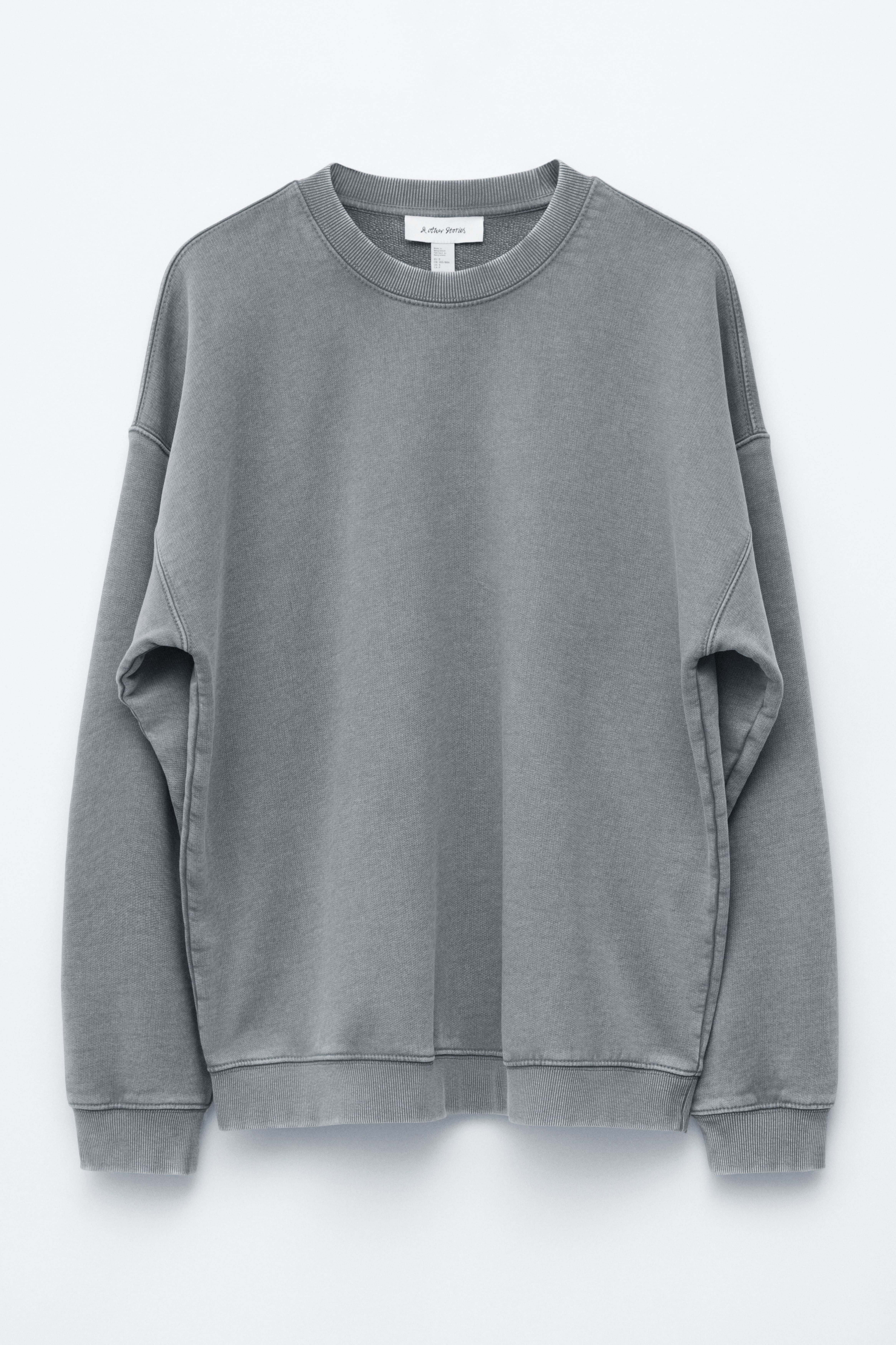 Oversized-Sweatshirt - Grau/Pfirsich/Orange