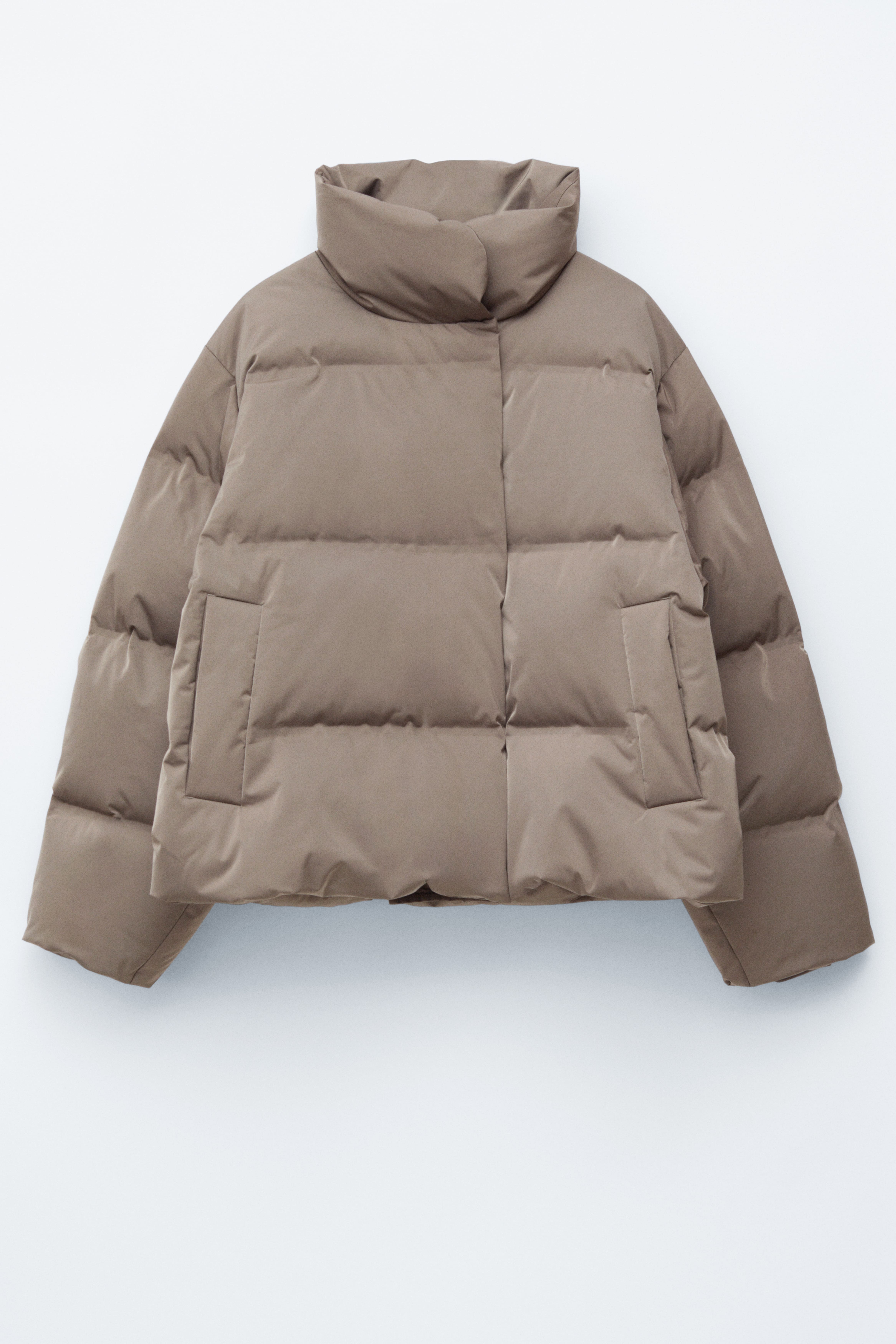 Daunenjacke - Graubraun/Schwarz