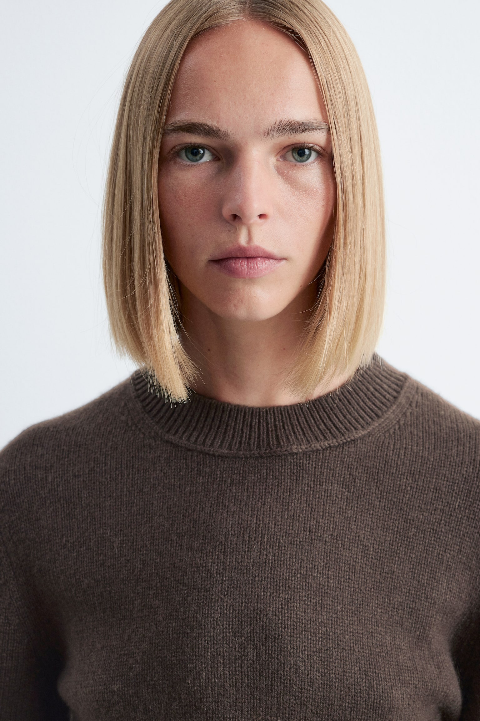 Pullover aus einer Kaschmirmischung - Dunkelbraun/Schwarz - 4