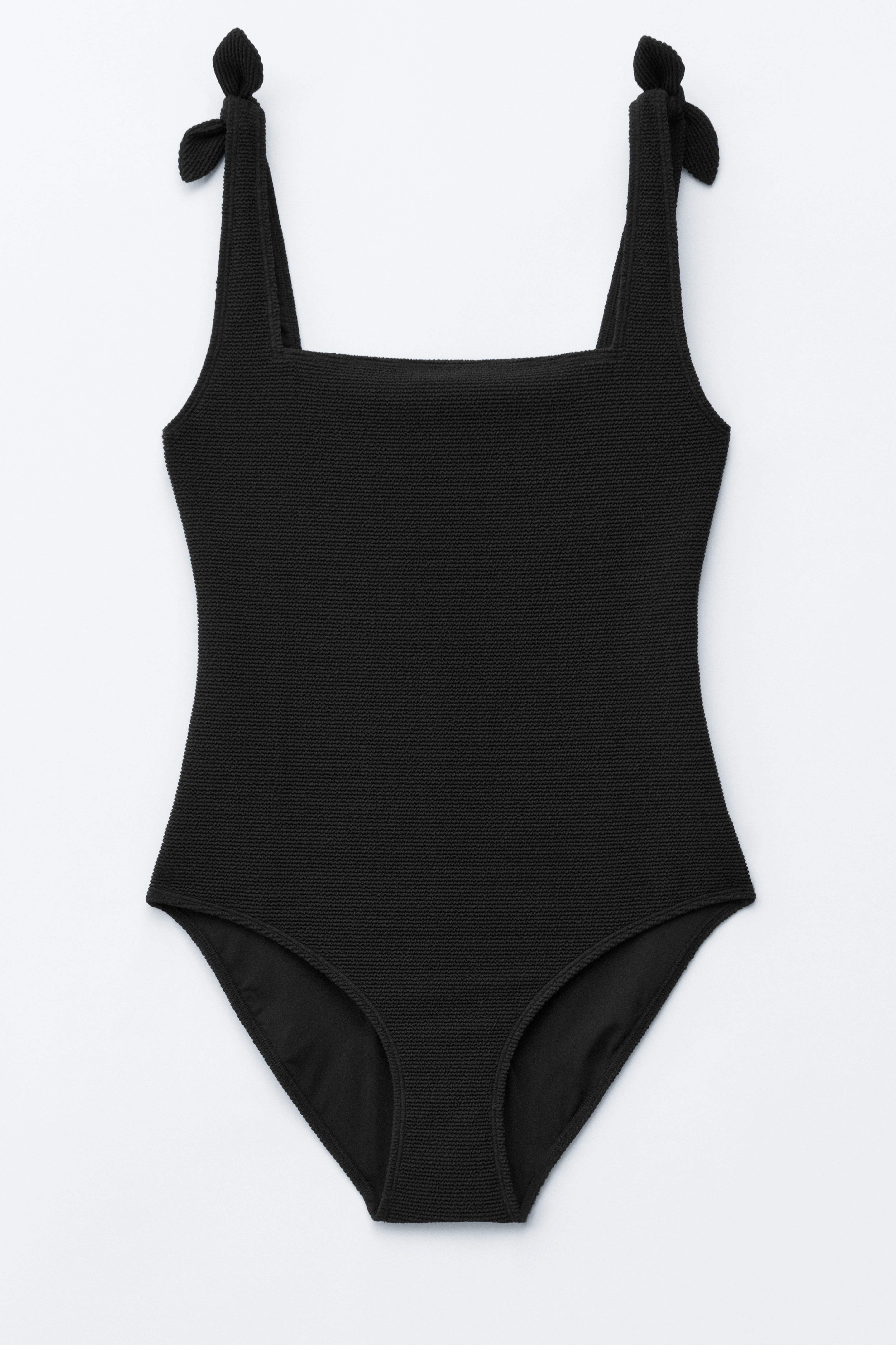 Maillot de bain texturé à nouer - Noir/Bordeaux/Orange/Rose