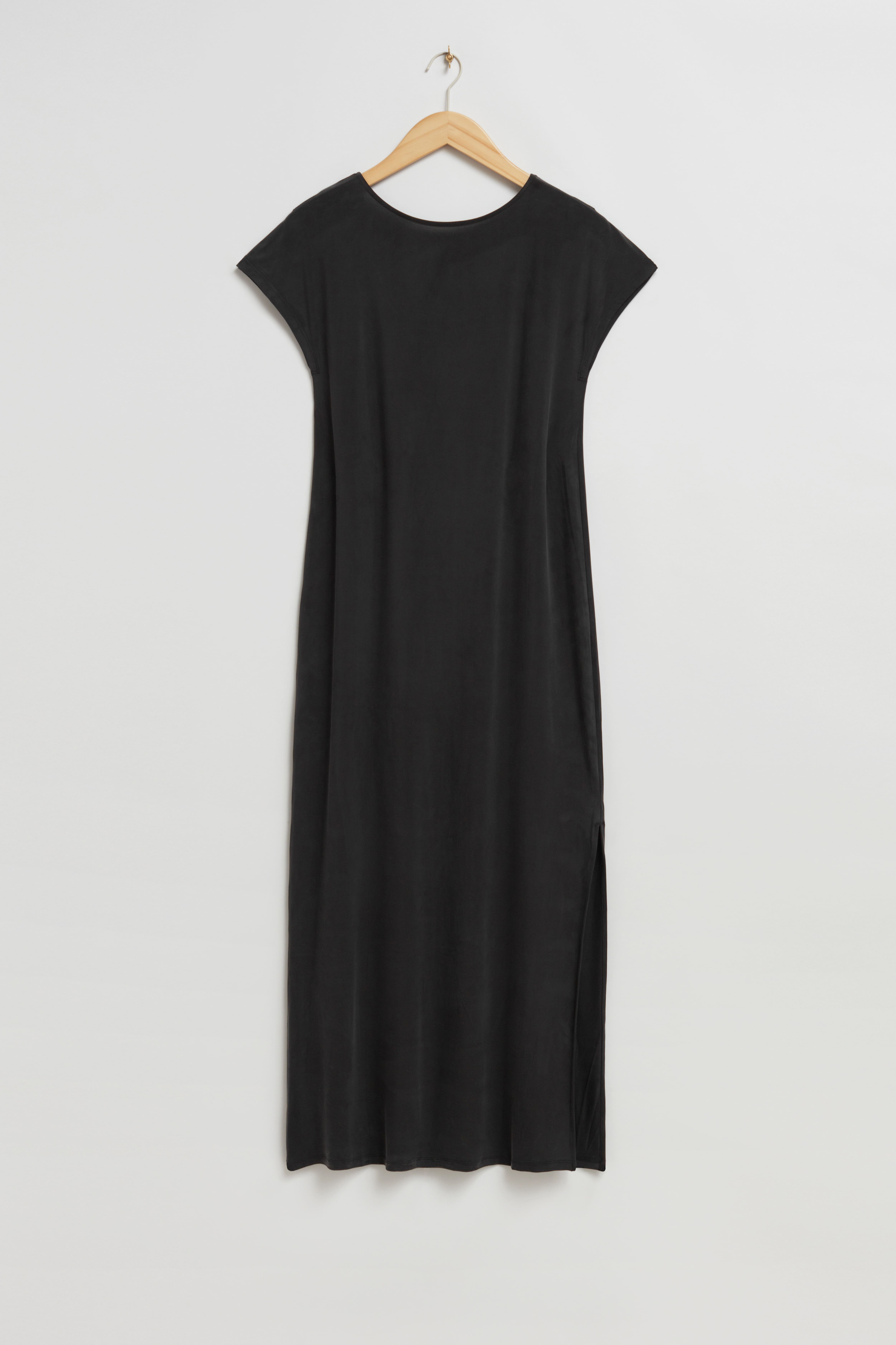 CFCL POTTERY CUPRO SHORT SLEEVE DRESS 黒 POTTERY CUPRO SHORT