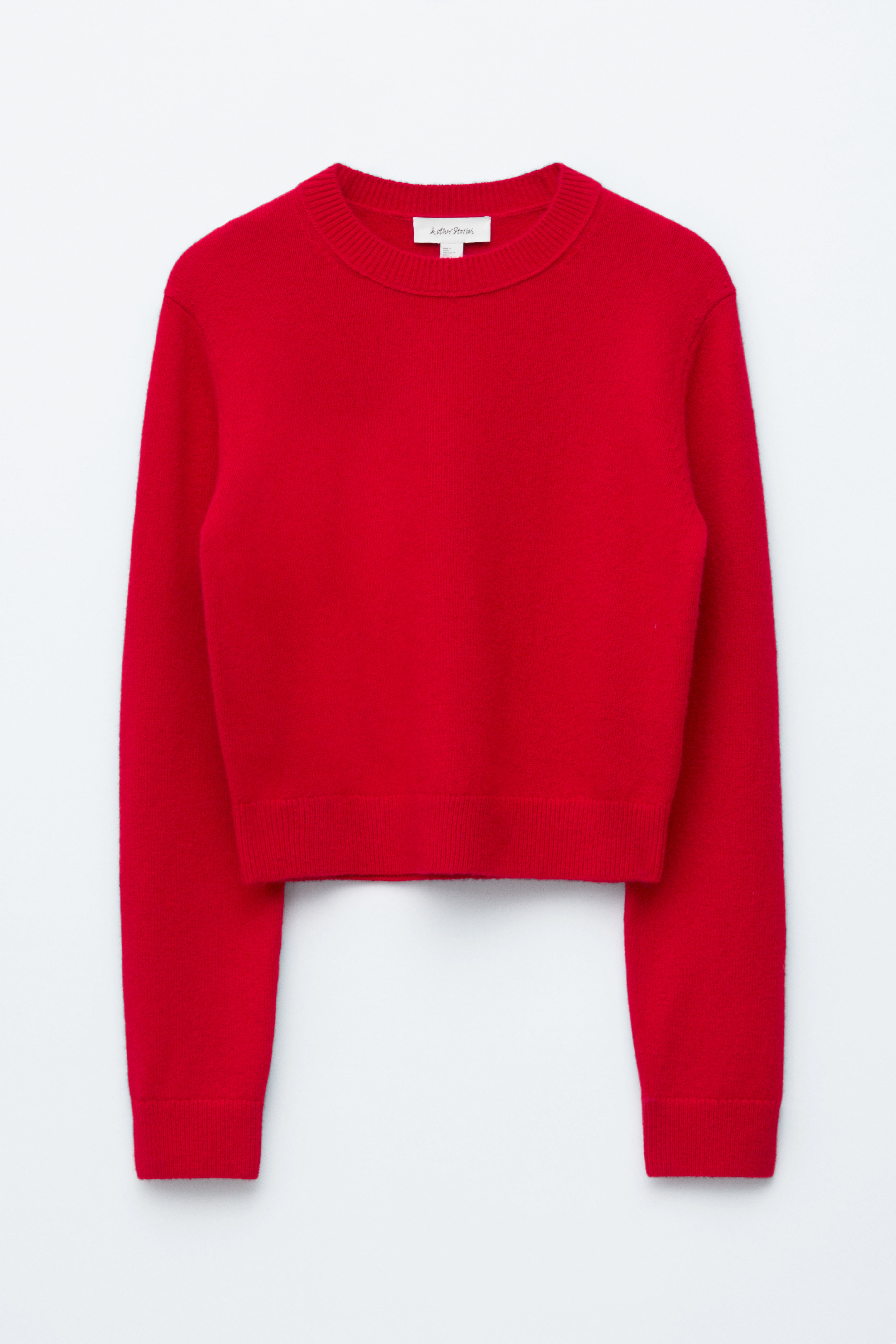 Maglione lavorato - Rosso/Greige chiaro mélange/Nero/Azzurro mélange