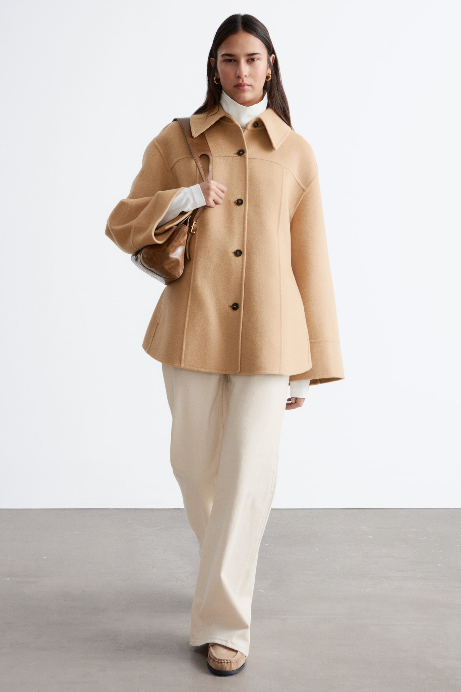 Veste cintrée en laine - Beige/Bleu marine - 7