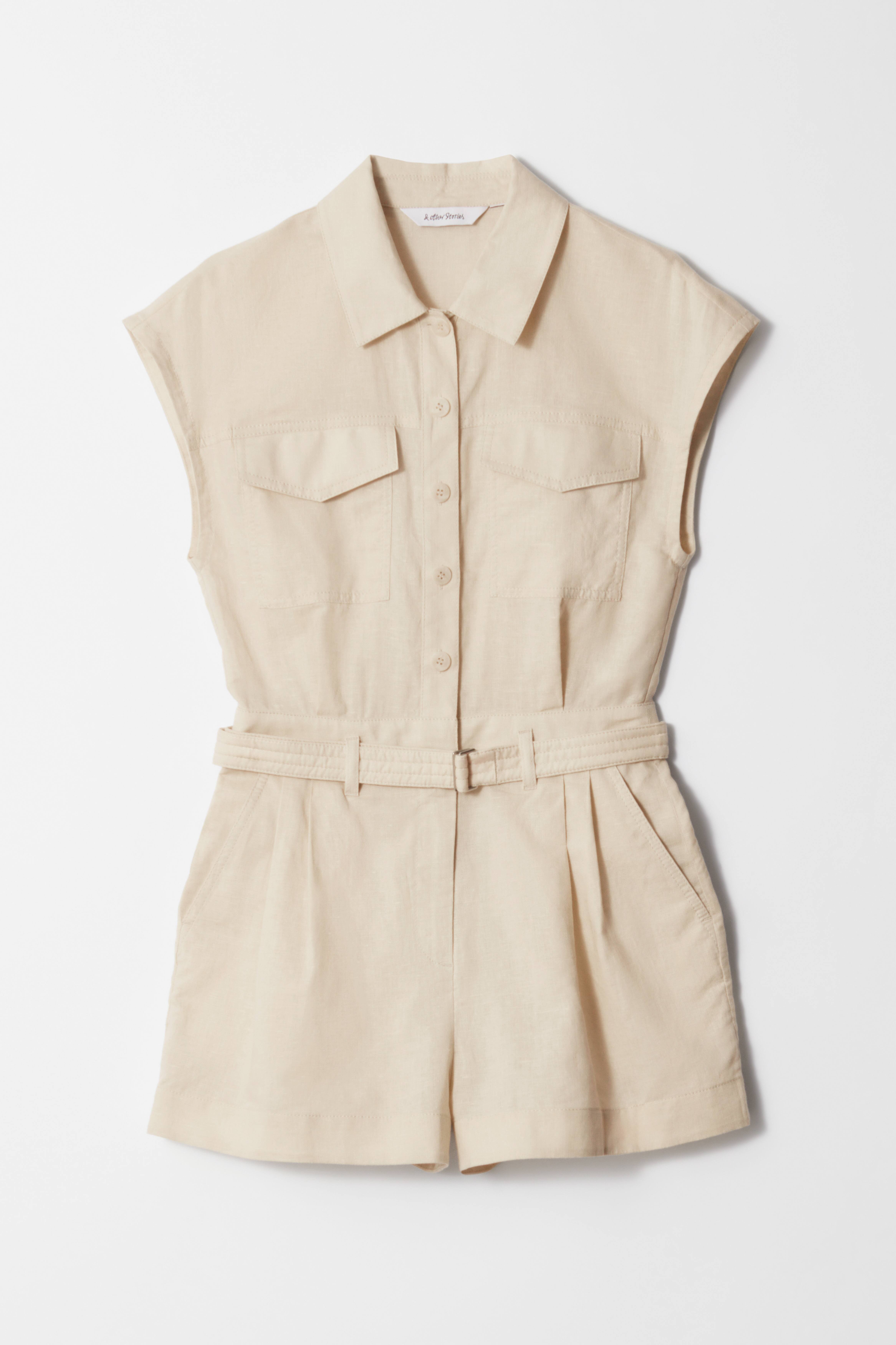 Utility-jumpsuit - Beige/Ecru
