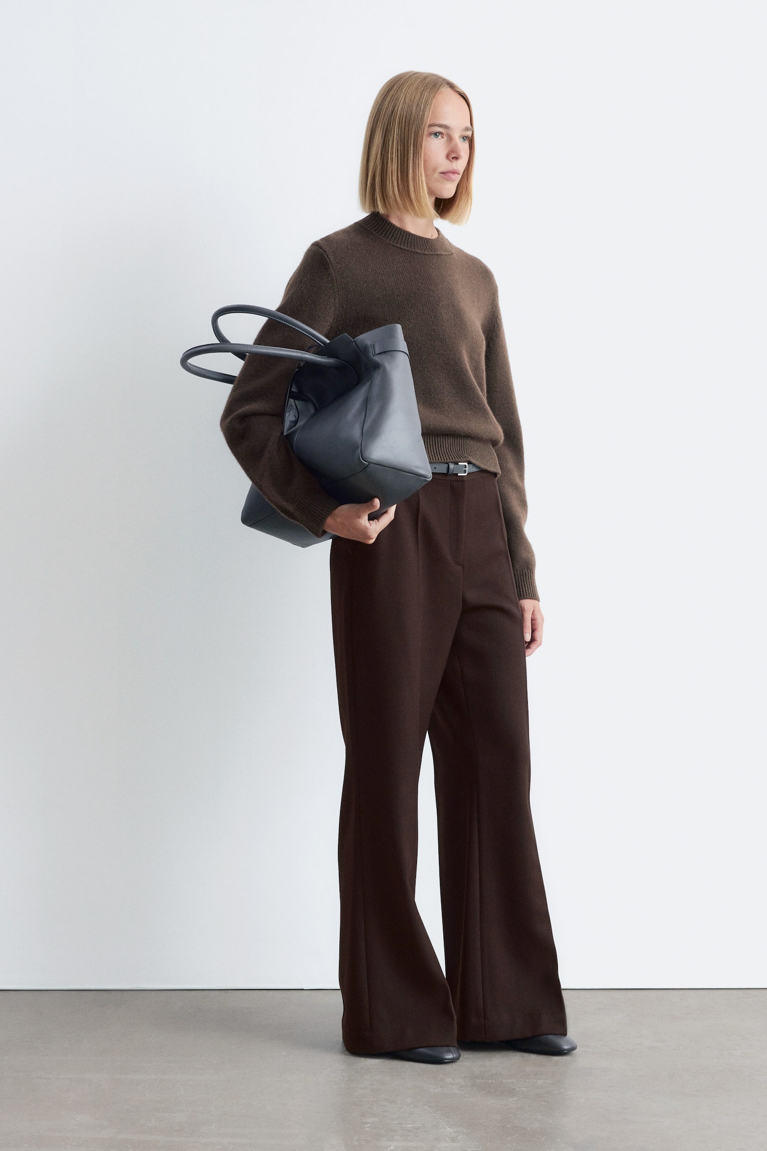 Pullover aus einer Kaschmirmischung - Dunkelbraun/Schwarz - 7