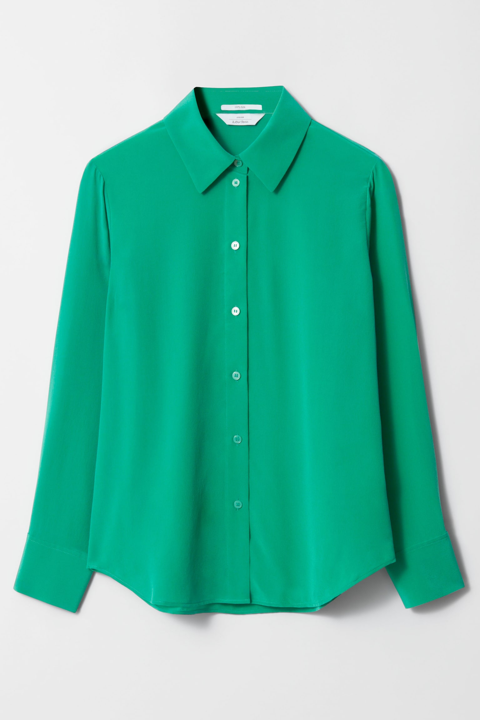 Silk Shirt - Green/Ivory/Black/Light Blue/Dark Red